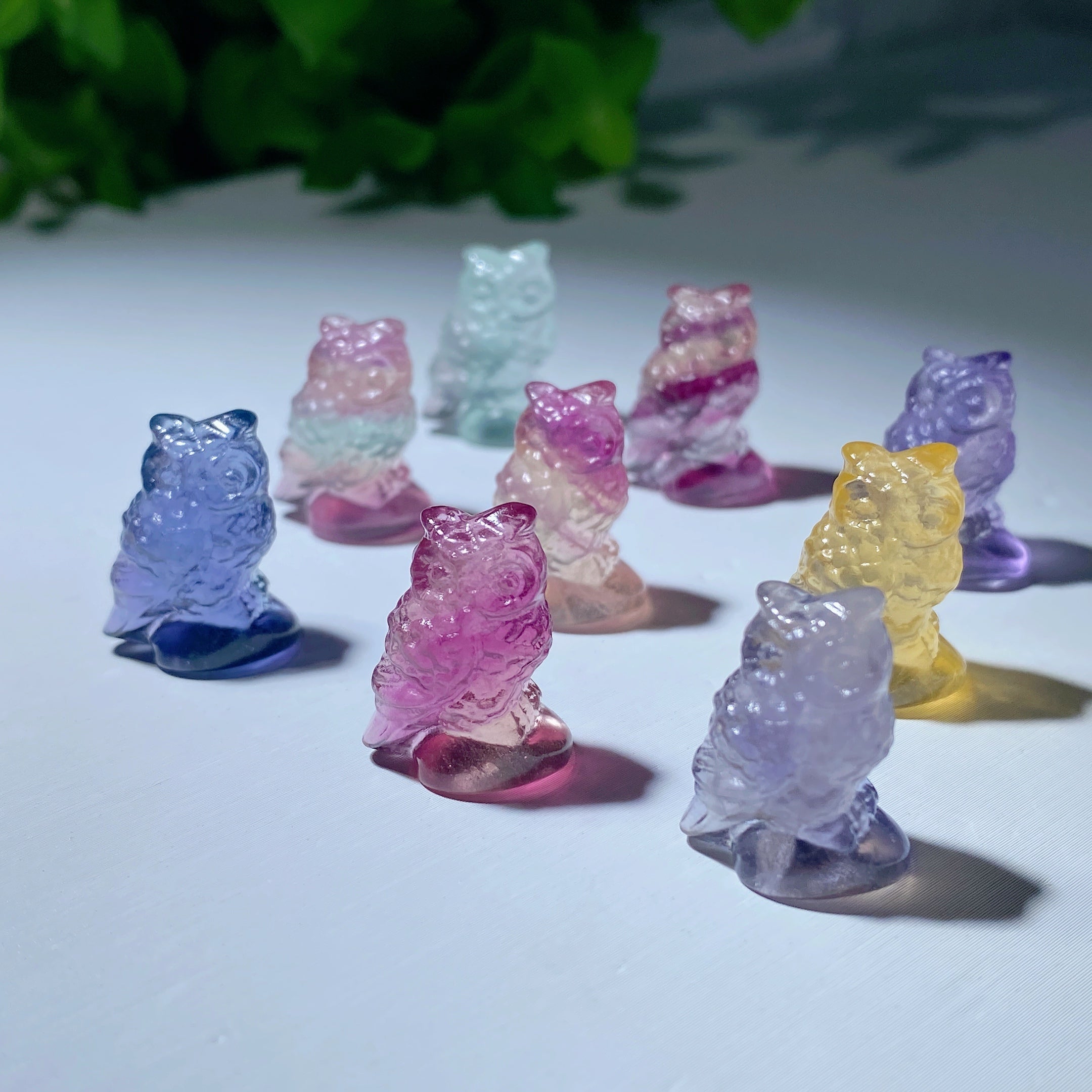 Mini Fluorite Crystal Animal Carvings 12-20mm for Healing