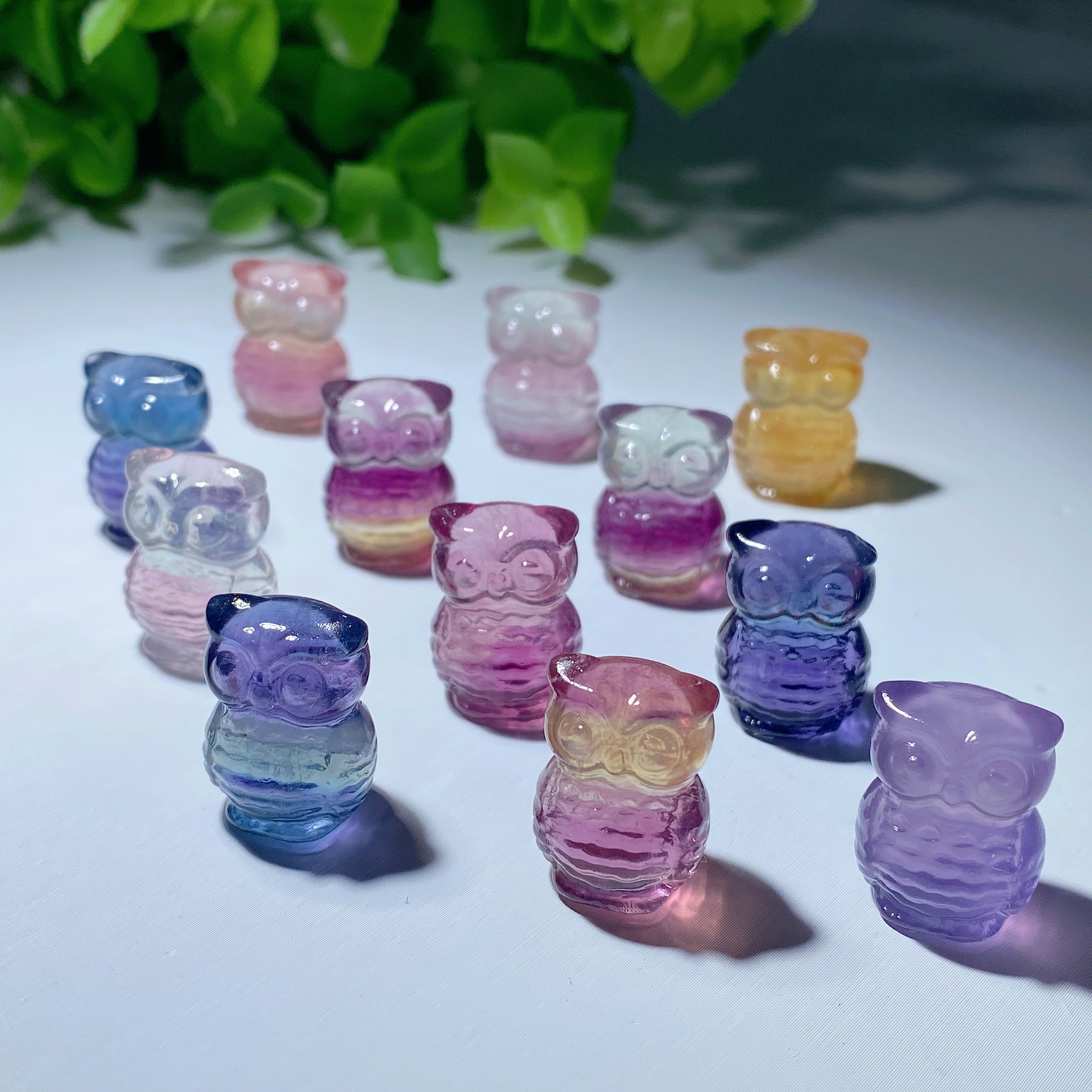 Mini Fluorite Crystal Animal Carvings 12-20mm for Healing