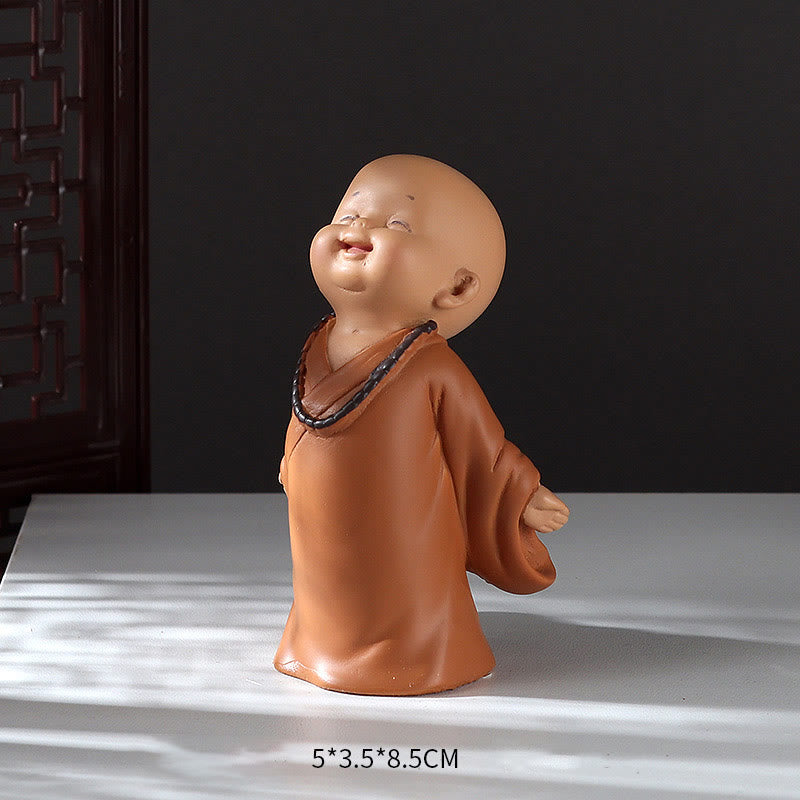 Mini Meditation Praying Monk Resin Buddha Statue for Serenity