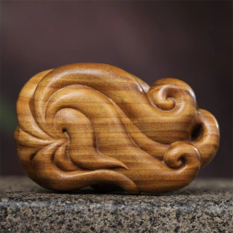 Mini Nine-Tailed Fox Green Sandalwood Zen Decor for Peace