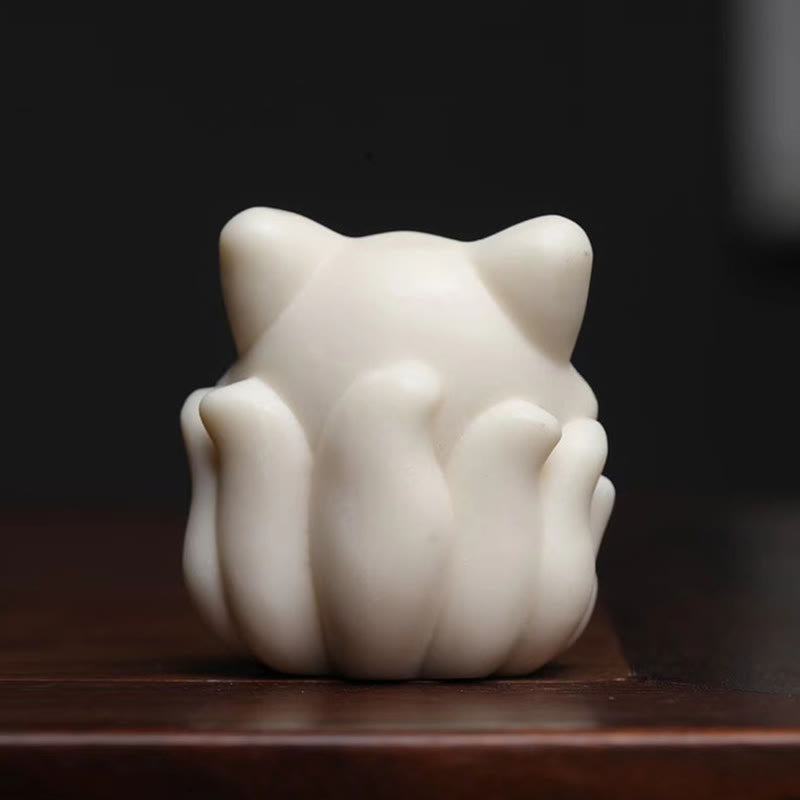 Mini Nine Tailed Fox Zen Blessing Decoration