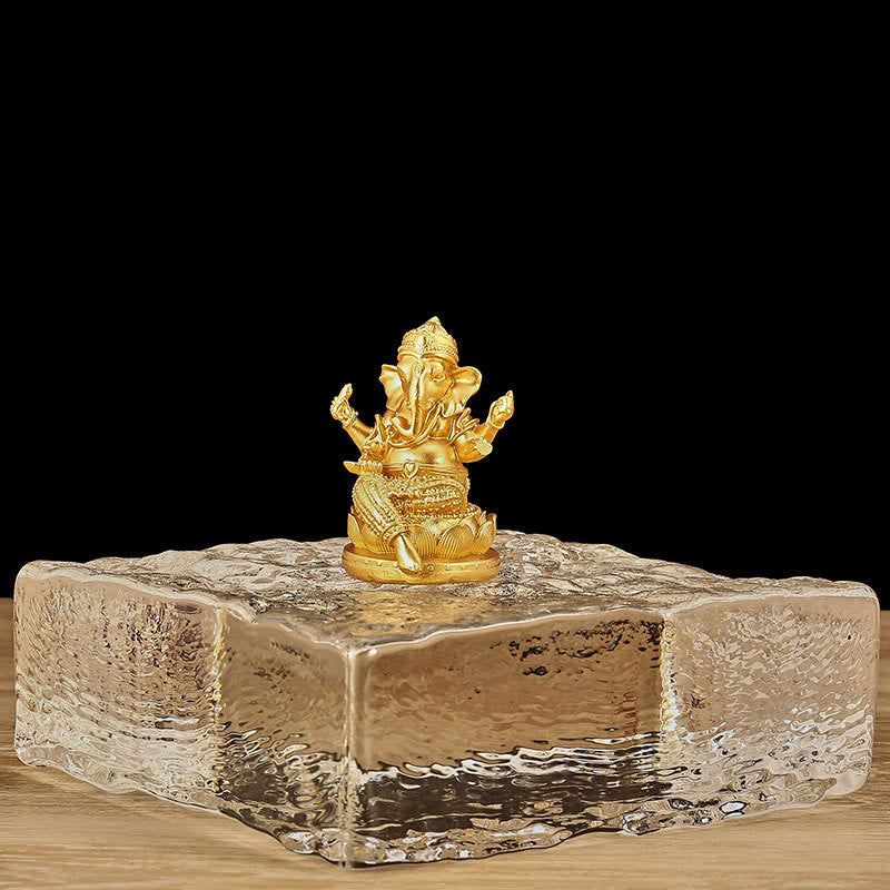 Mini Small Golden Ganesh Statue 4.5x4x6cm for Meditation