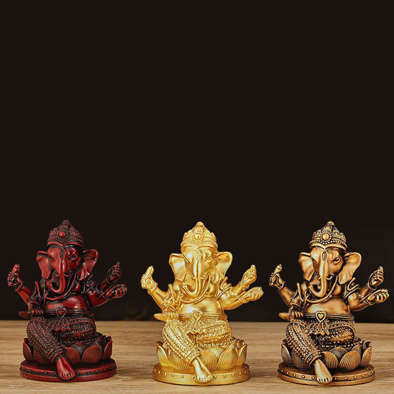 Mini Small Golden Ganesh Statue 4.5x4x6cm for Meditation