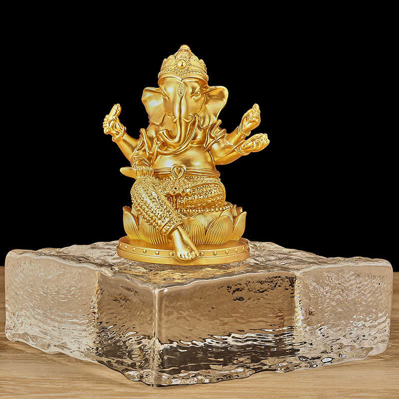 Mini Small Golden Ganesh Statue 4.5x4x6cm for Meditation