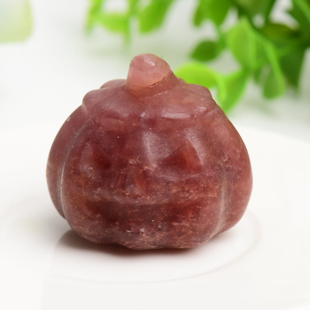 Mixed Crystal 1.7 Inch Pumpkin Figurine for Healing Decor