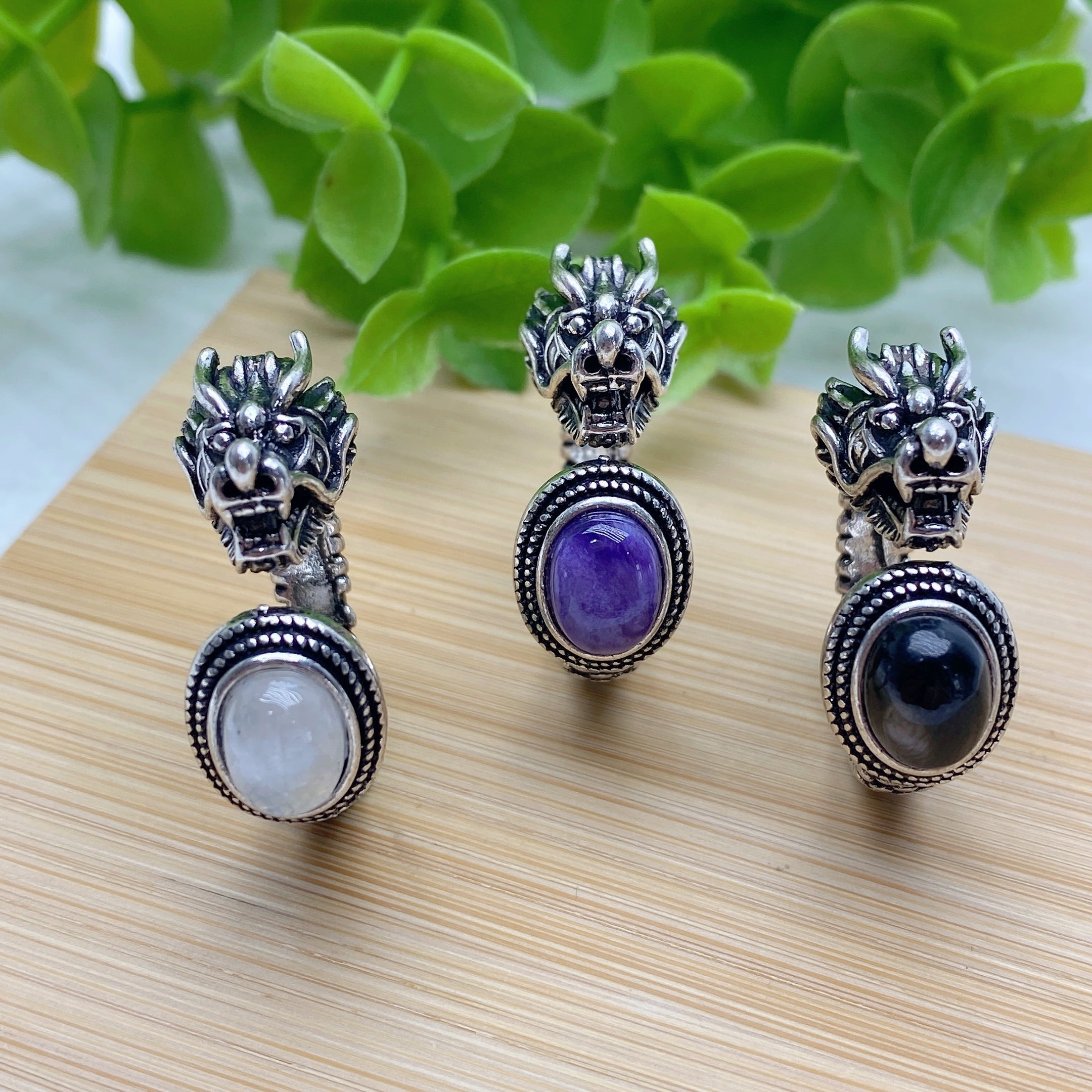 Mixed Crystal Adjustable Dragon Design Ring 18mm