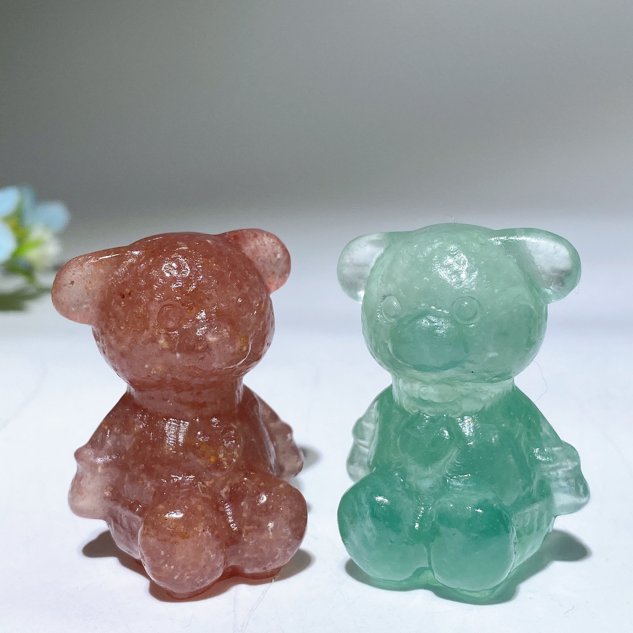 Mixed Crystal Bear Carvings 1.6" Healing Figurines