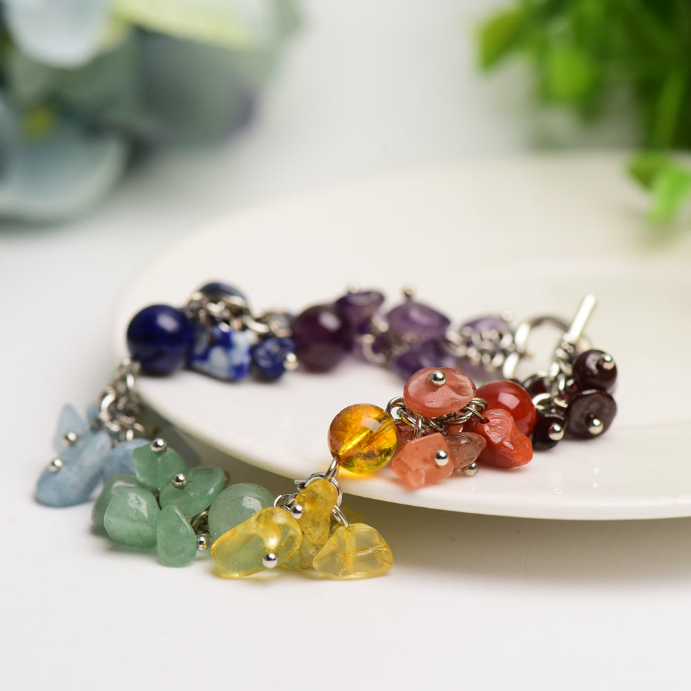 Mixed Crystal Chakra Healing Bracelet for Energy Balance