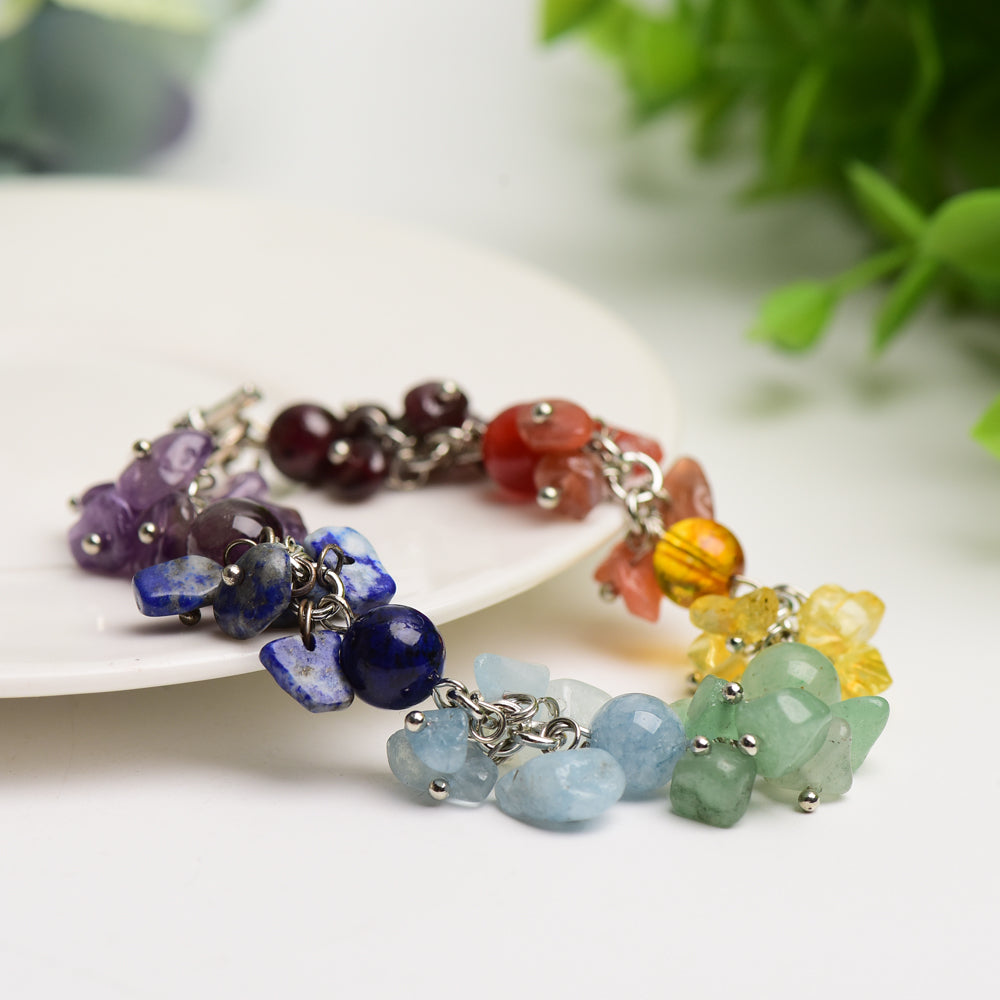 Mixed Crystal Chakra Healing Bracelet for Energy Balance