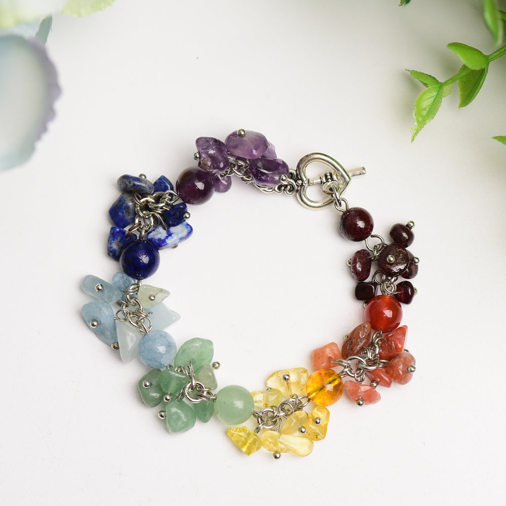 Mixed Crystal Chakra Healing Bracelet for Energy Balance