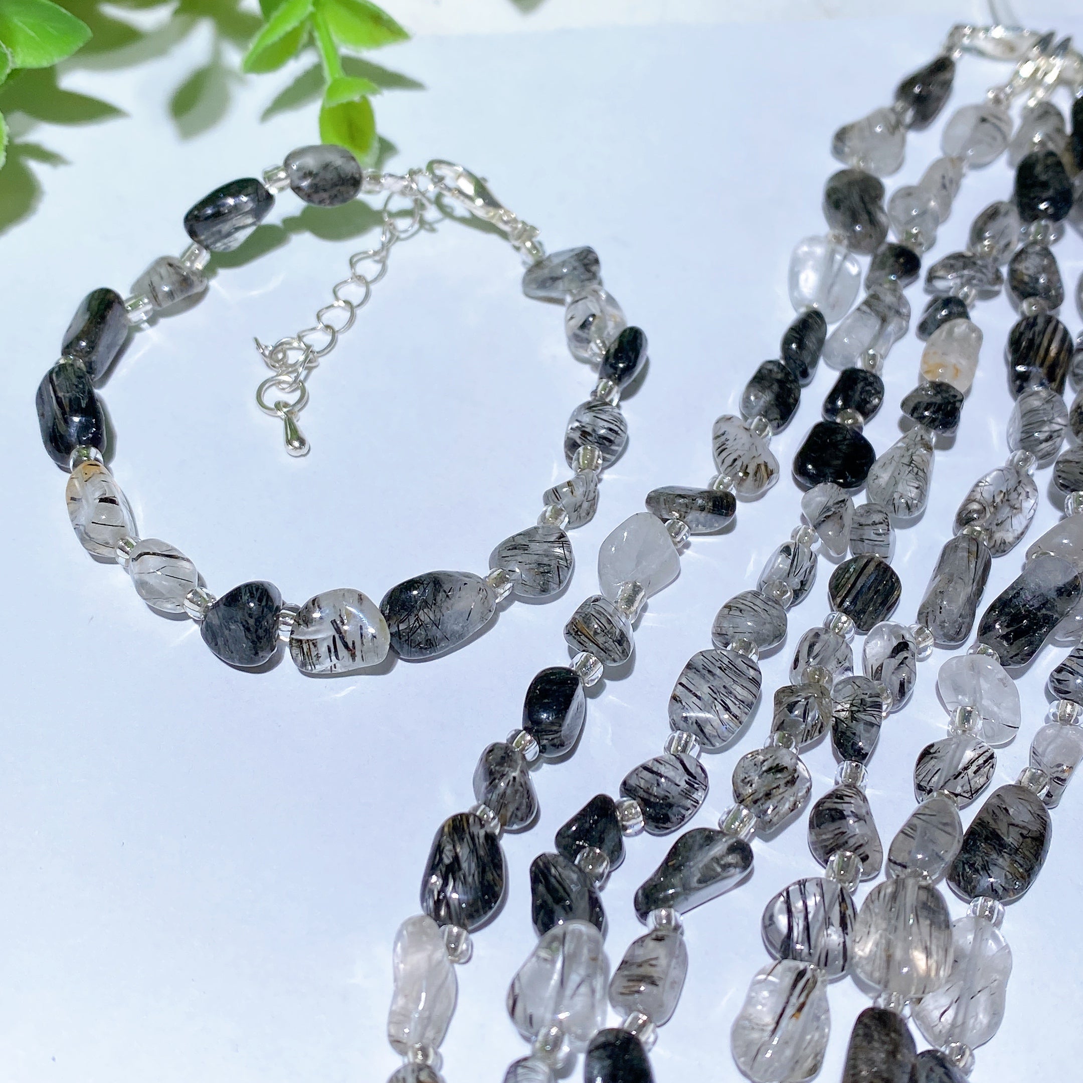 Mixed Crystal Chips Spiritual Healing Bracelet 6.3in