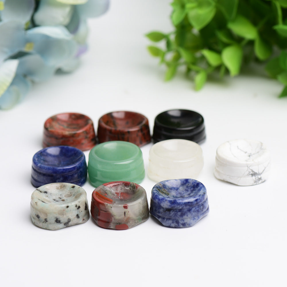 Mixed Crystal Display Stand 1-Inch Polished Stone Holder