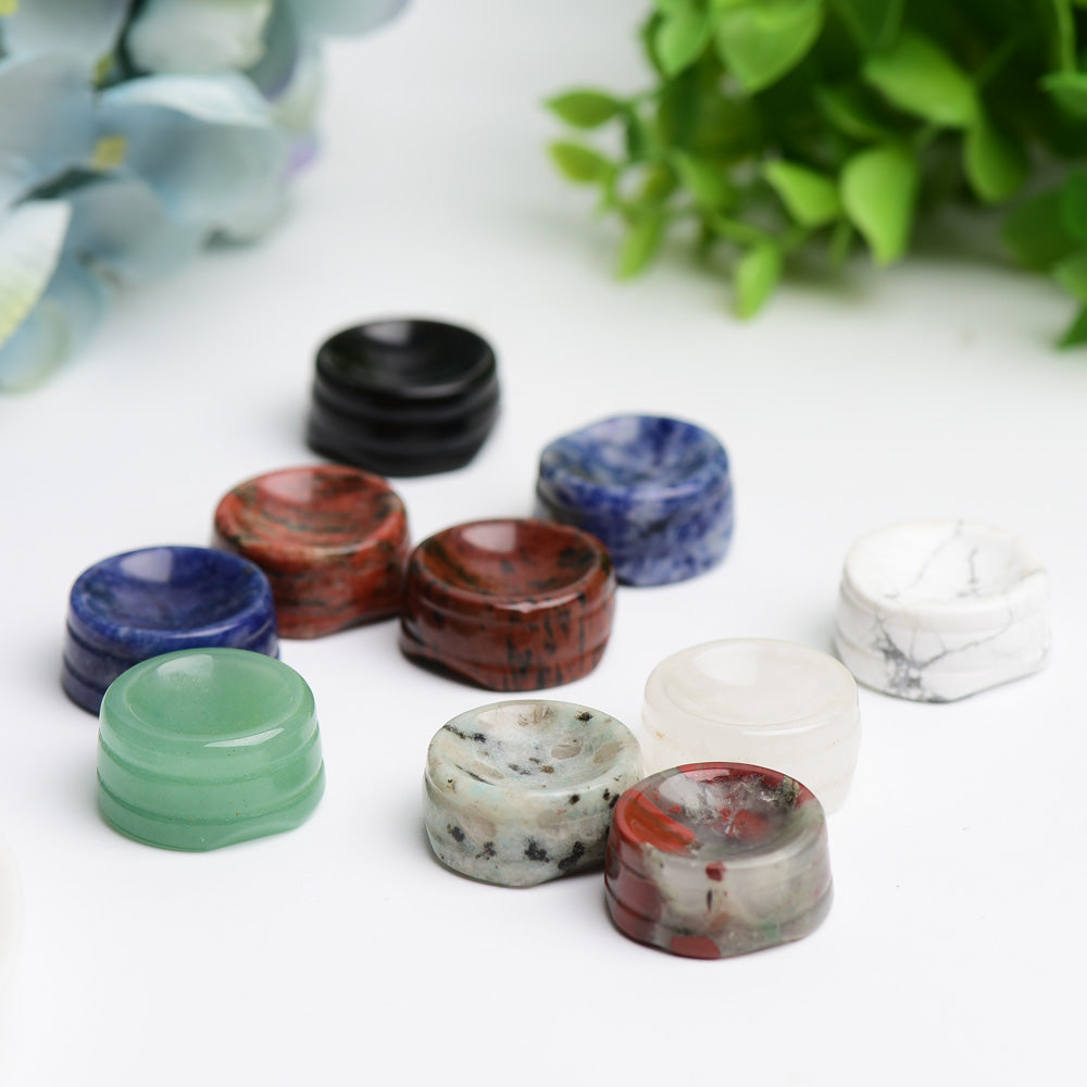 Mixed Crystal Display Stand 1-Inch Polished Stone Holder