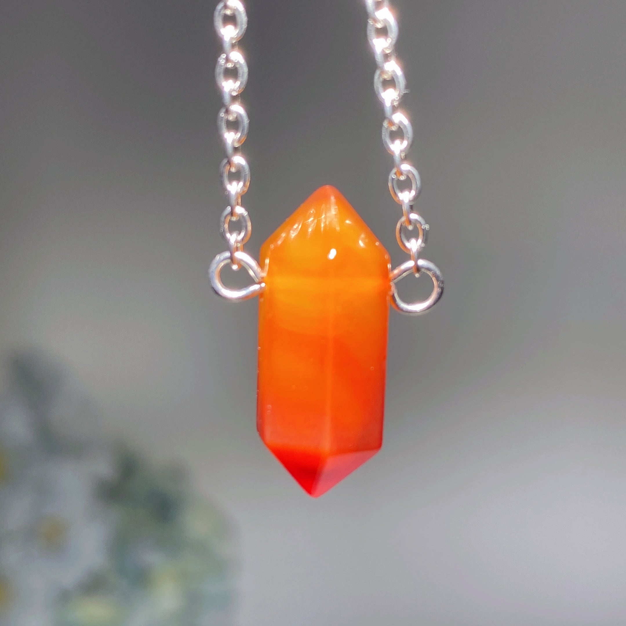 Mixed Crystal Double Terminated Point Necklace 2cm Healing