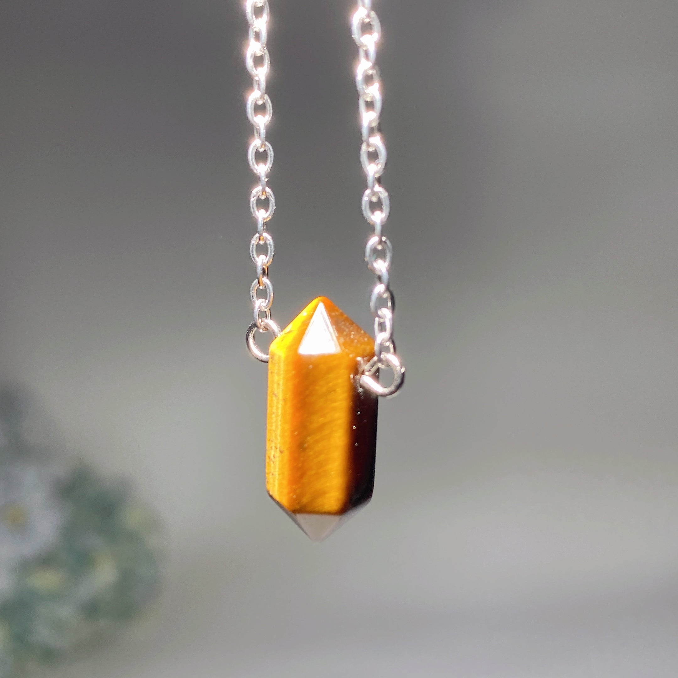 Mixed Crystal Double Terminated Point Necklace 2cm Healing