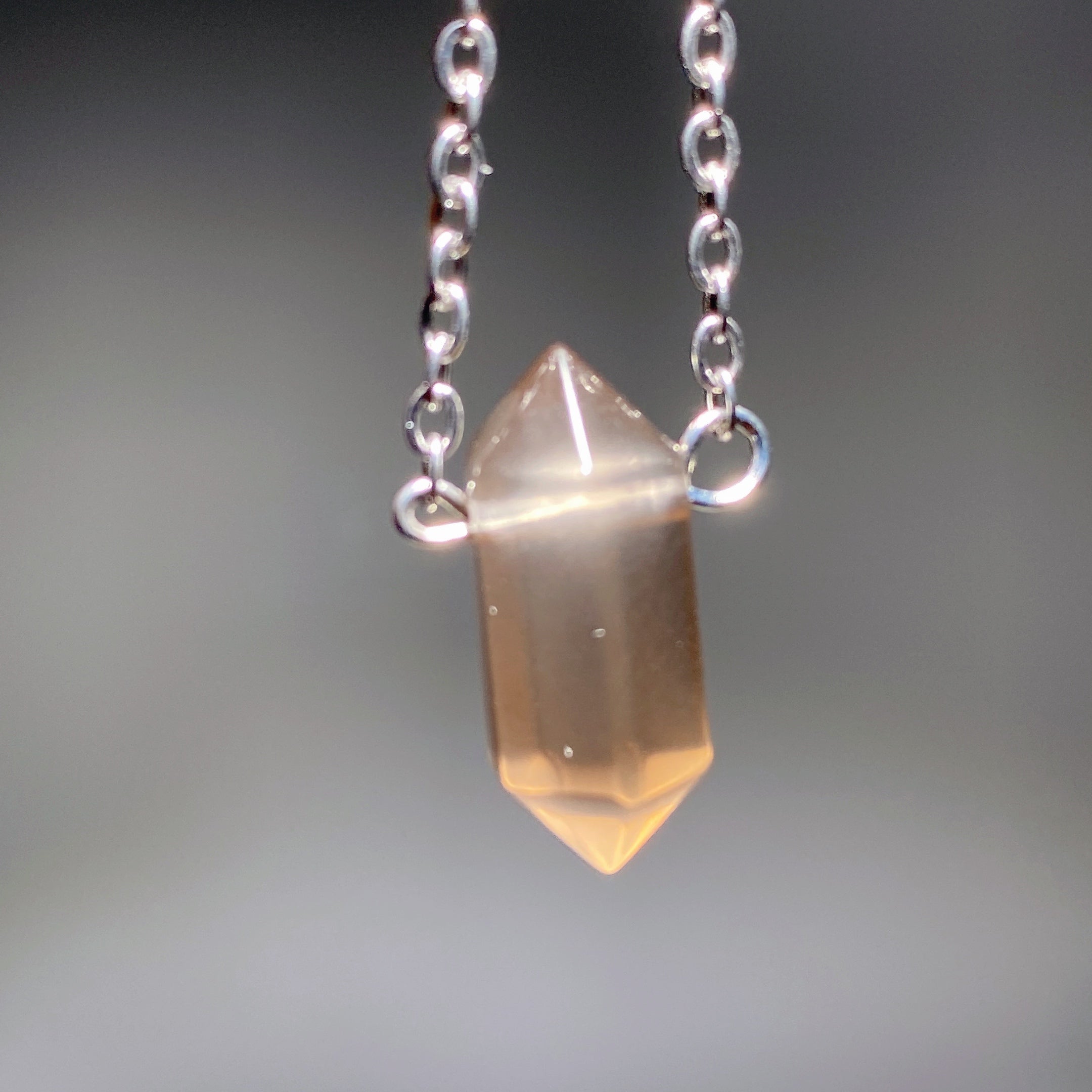 Mixed Crystal Double Terminated Point Necklace 2cm Healing