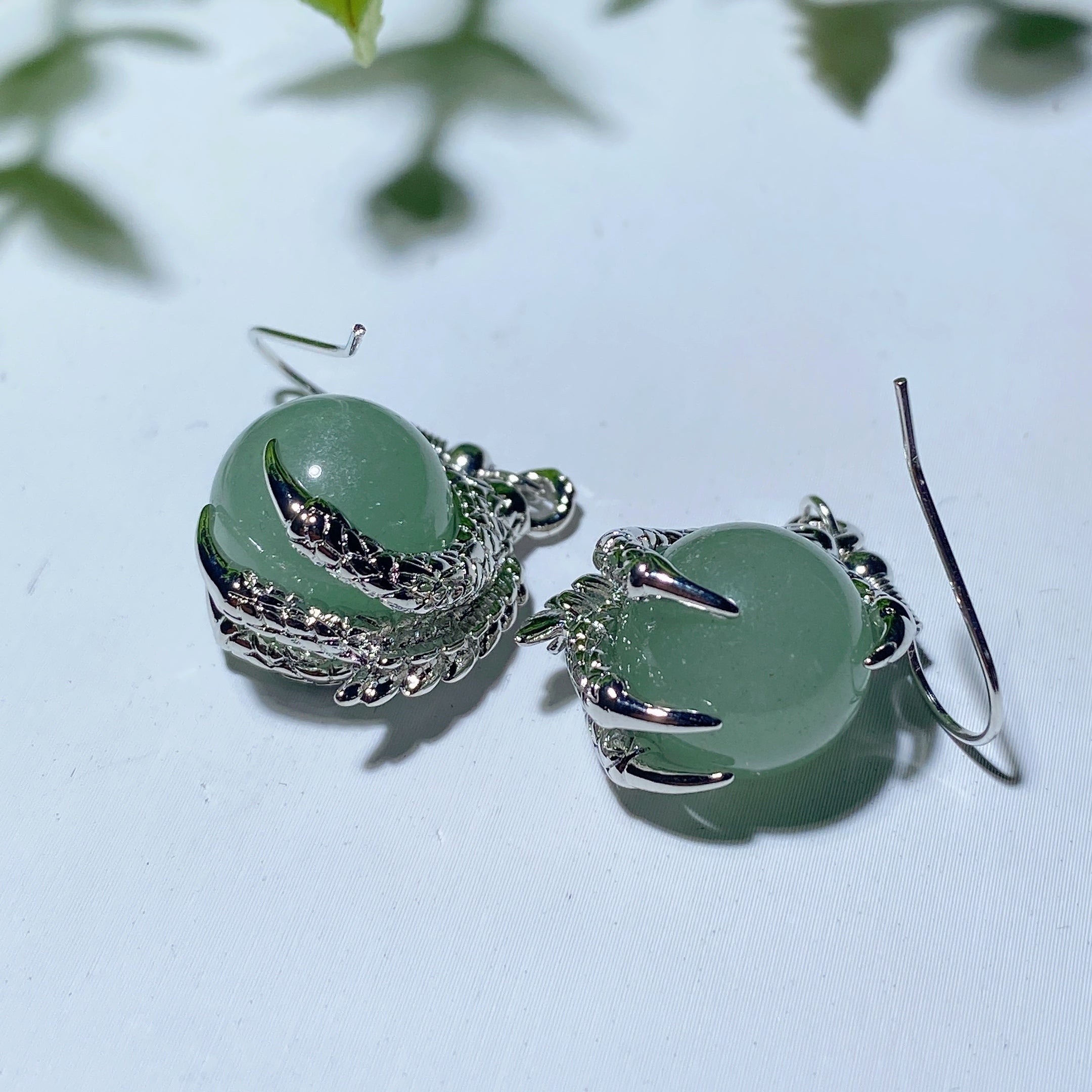 Mixed Crystal Dragon Paw Earrings Healing Jewelry