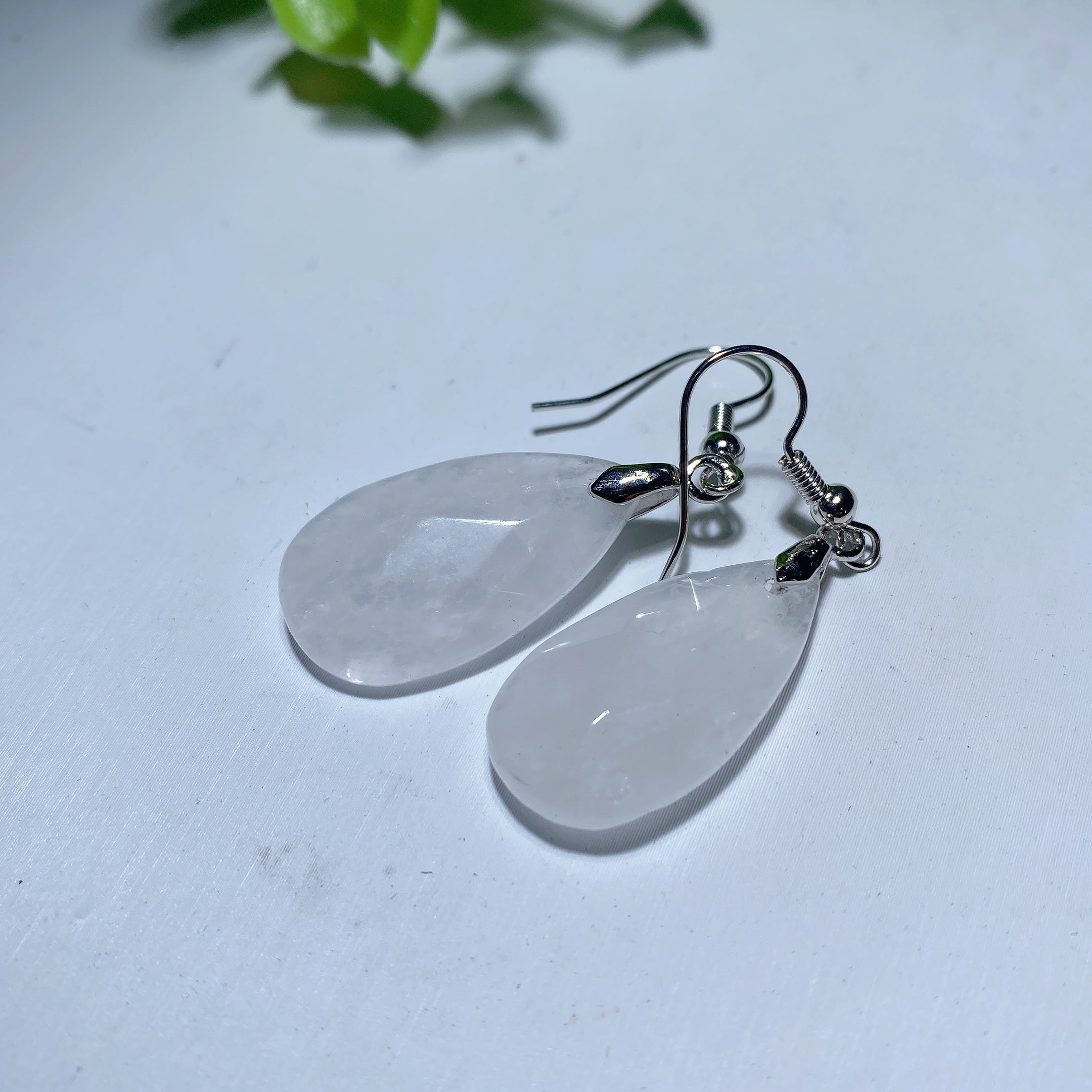 Mixed Crystal Faceted Spiritual Earrings 1 Inch Balance