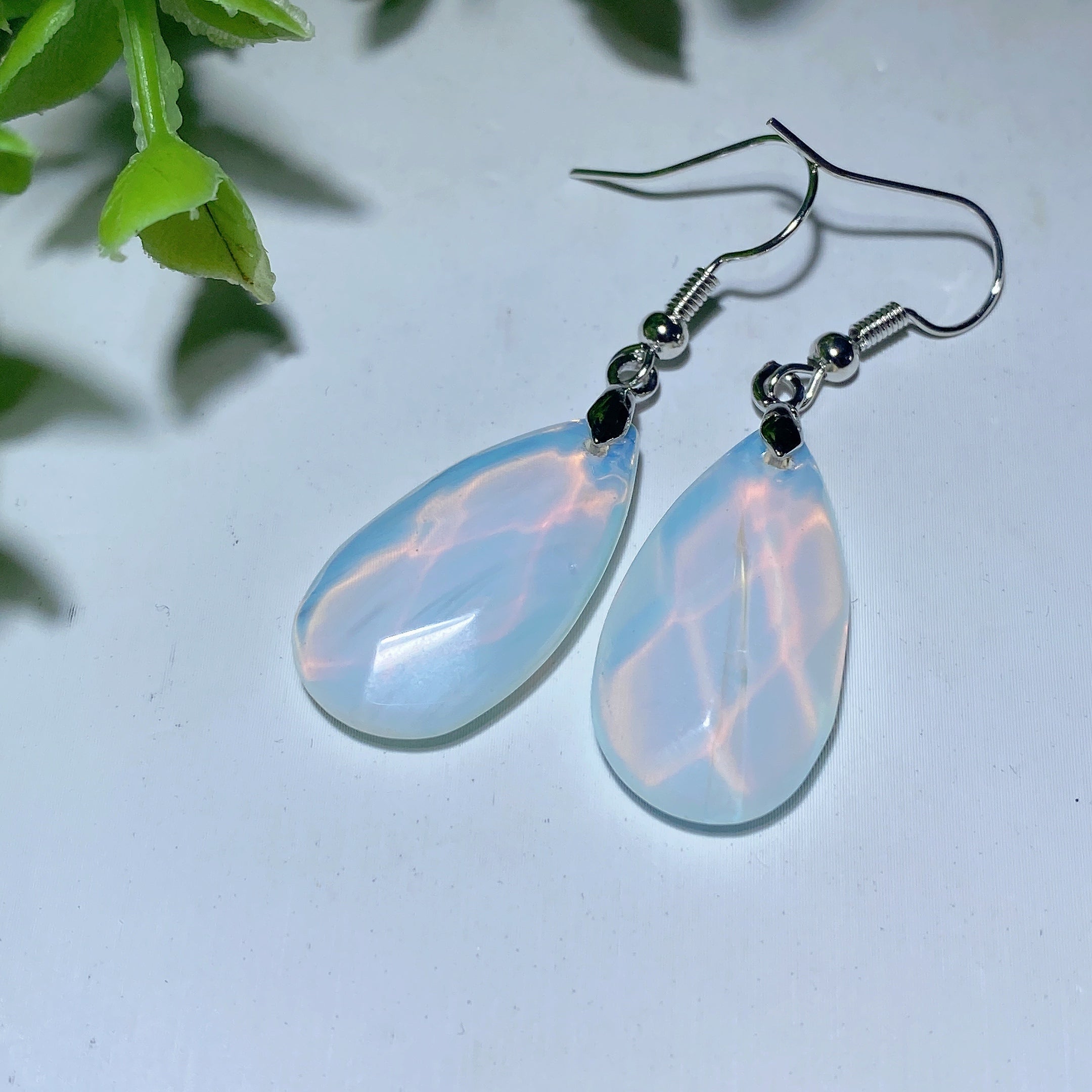 Mixed Crystal Faceted Spiritual Earrings 1 Inch Balance