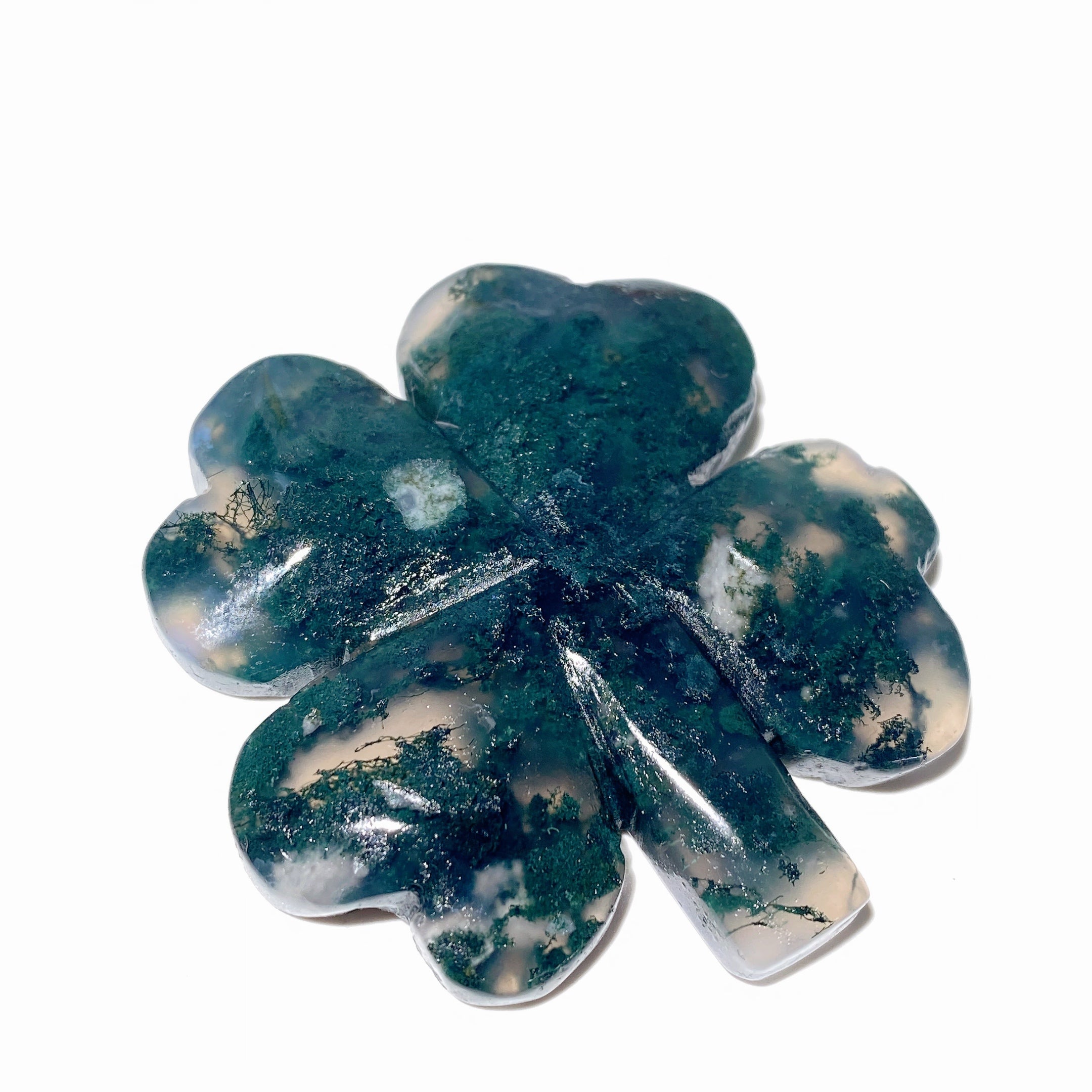 Mixed Crystal Four Leaf Clover Figurine 1.8-2.2 Inch for Healing