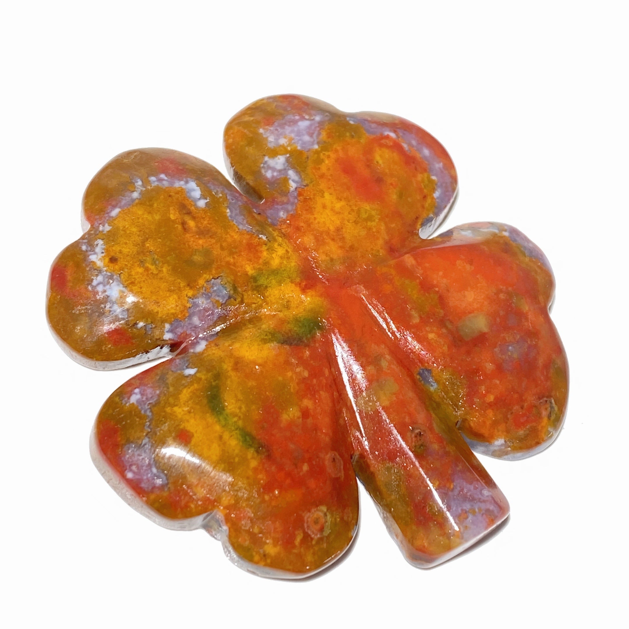 Mixed Crystal Four Leaf Clover Figurine 1.8-2.2 Inch for Healing