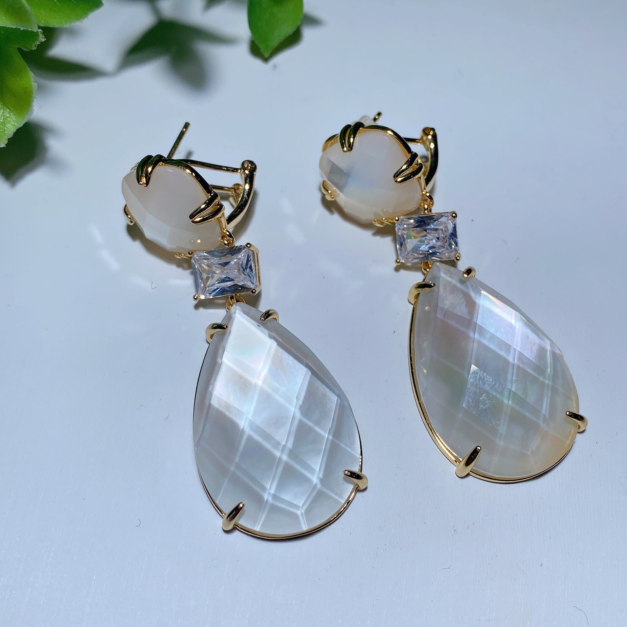 Mixed Crystal Healing Earrings 2 Inch Spiritual Drops