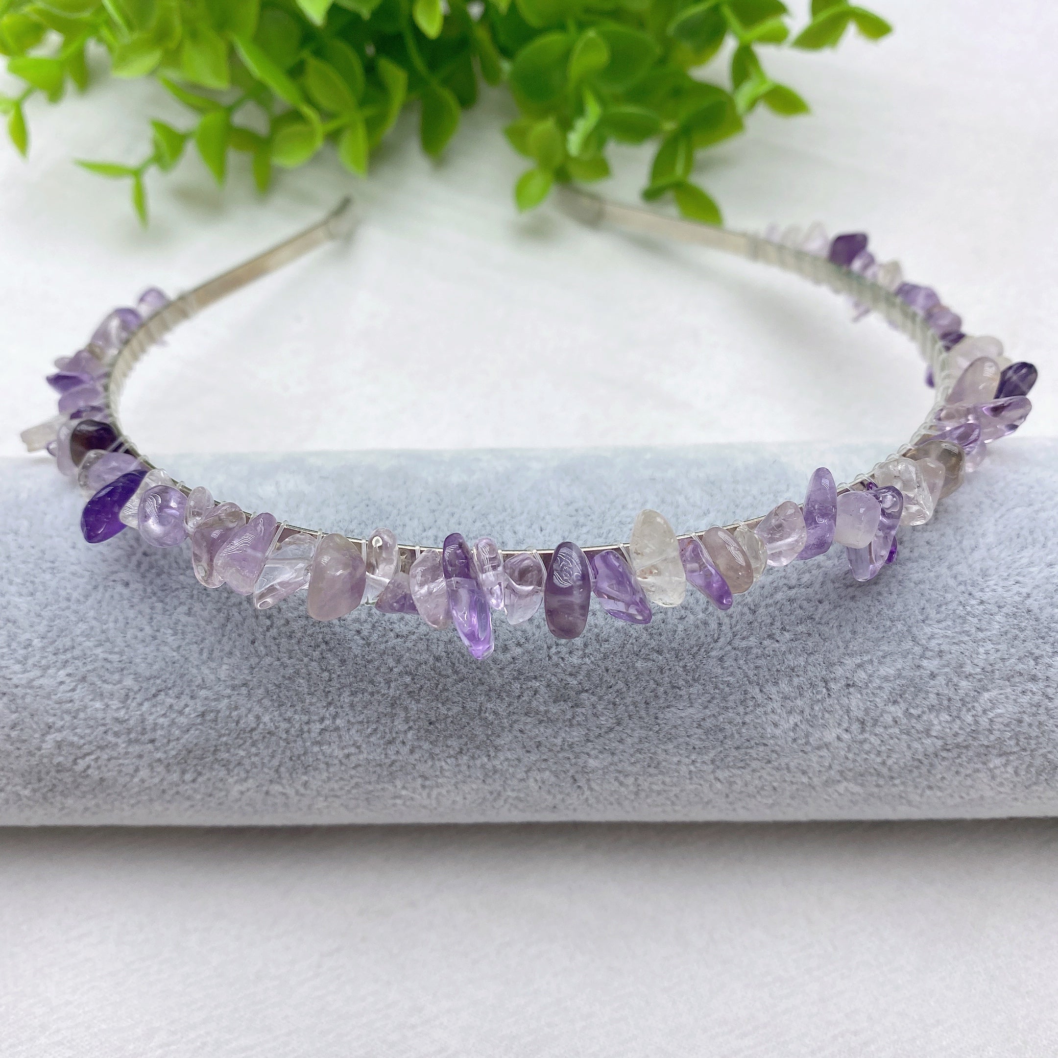 Mixed Crystal Healing Hair Band with Natural Stones