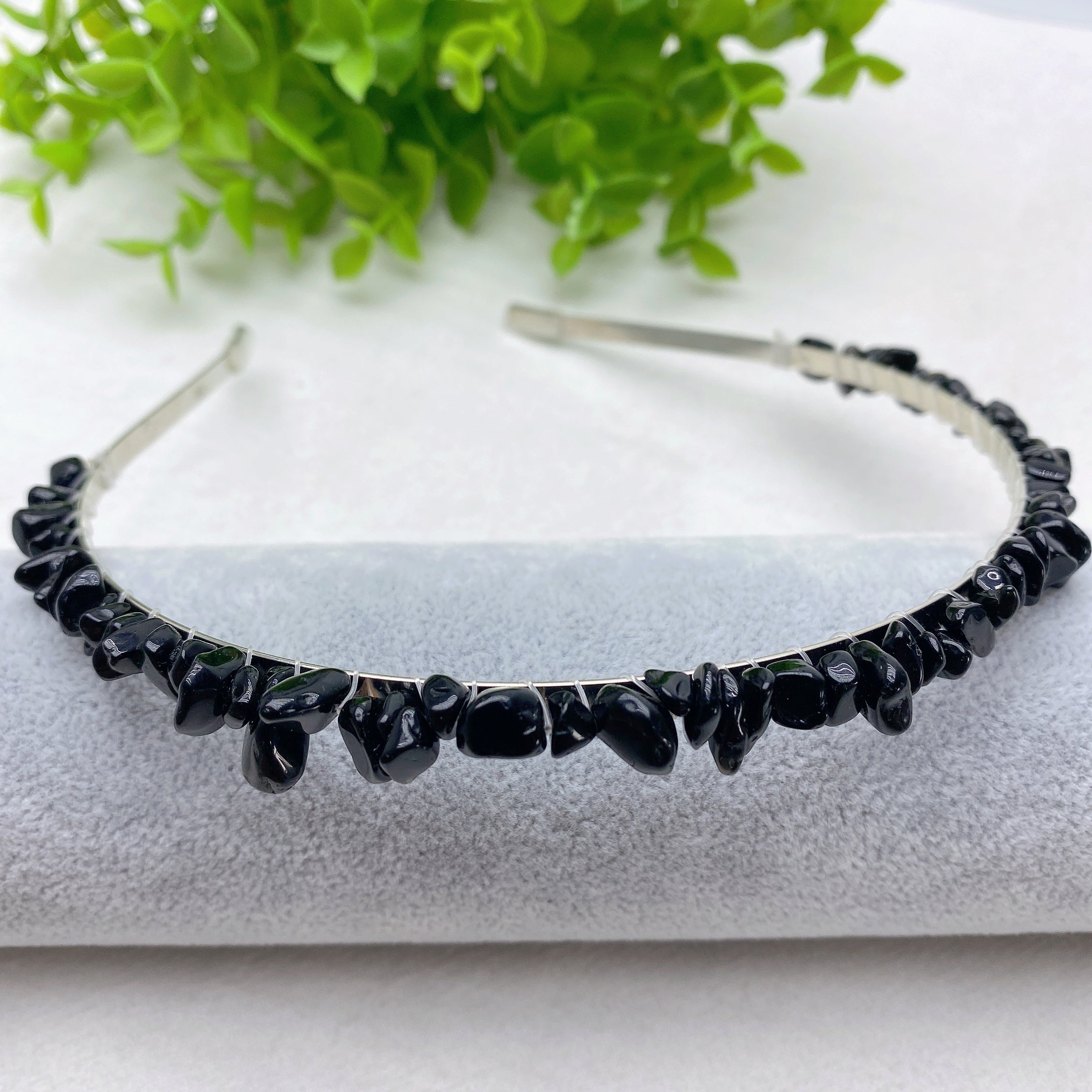 Mixed Crystal Healing Hair Band with Natural Stones