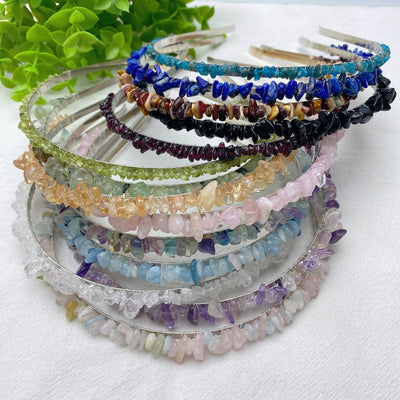 Mixed Crystal Healing Hair Band with Natural Stones