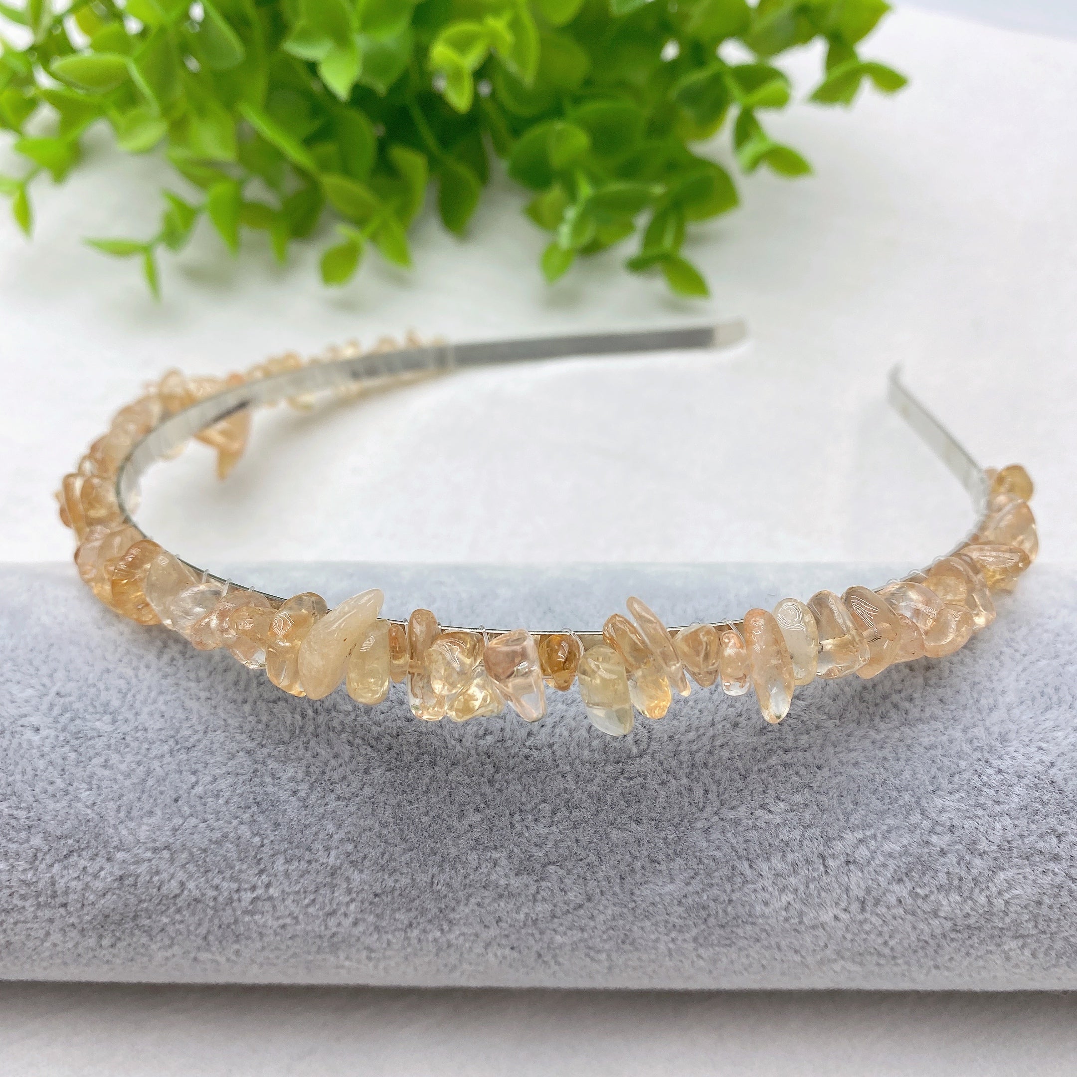 Mixed Crystal Healing Hair Band with Natural Stones