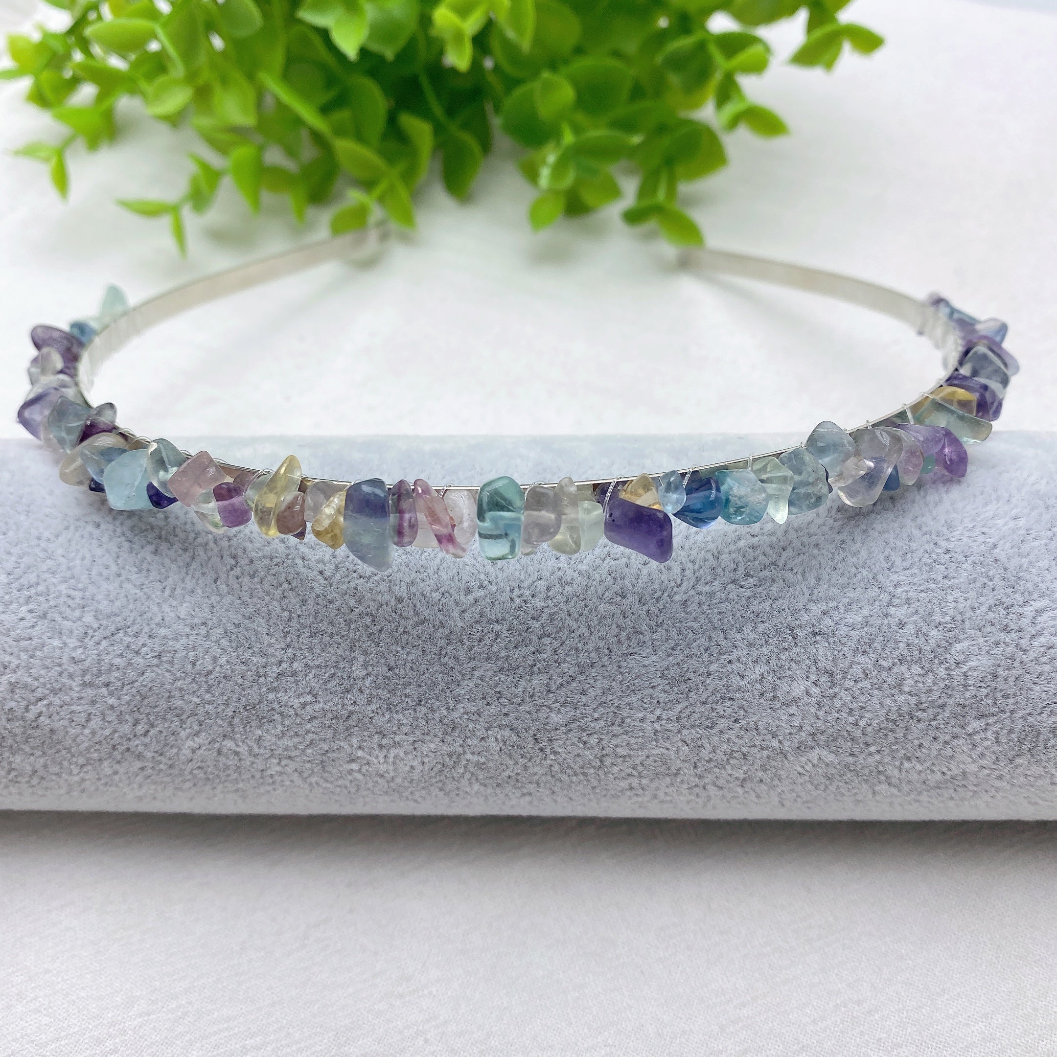 Mixed Crystal Healing Hair Band with Natural Stones