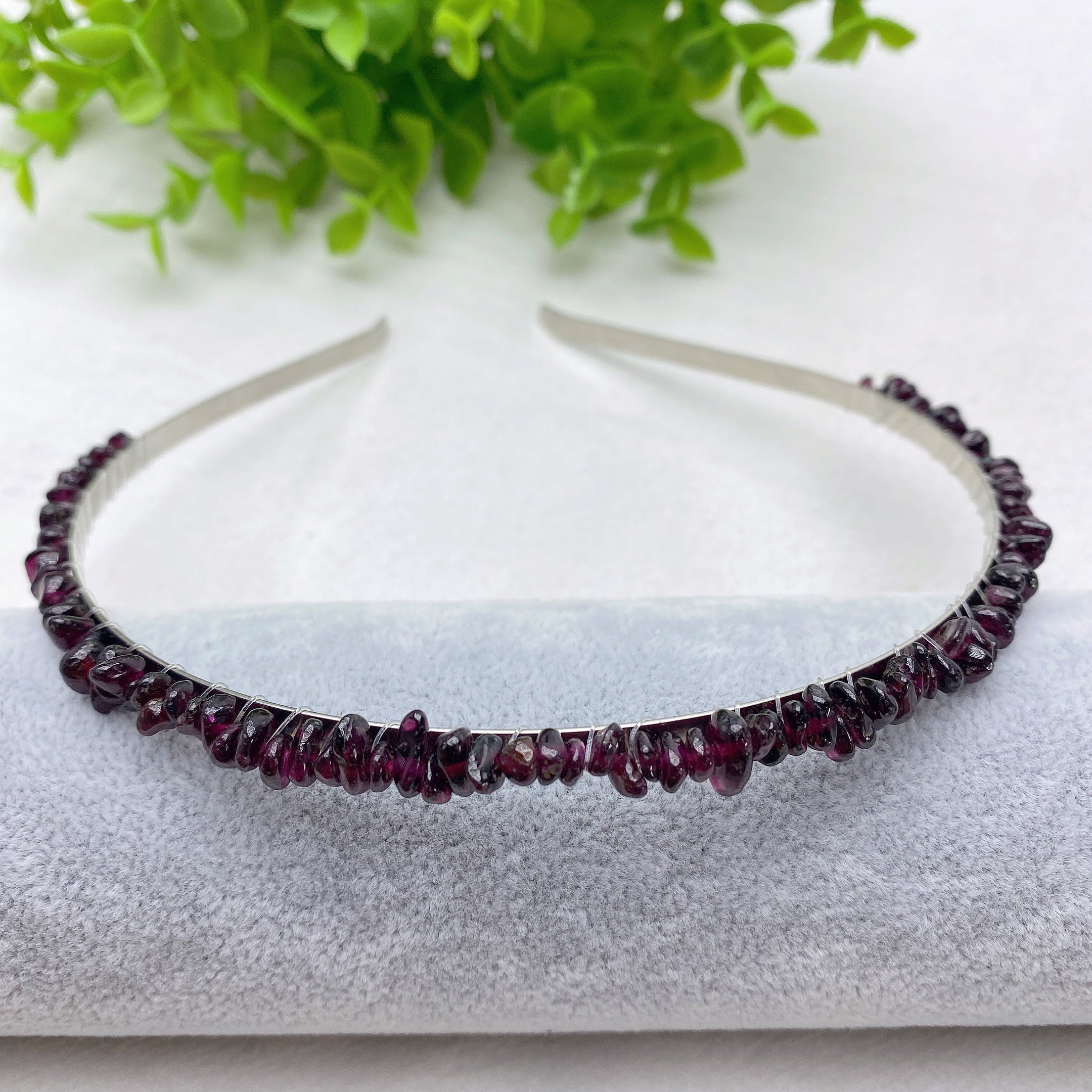 Mixed Crystal Healing Hair Band with Natural Stones