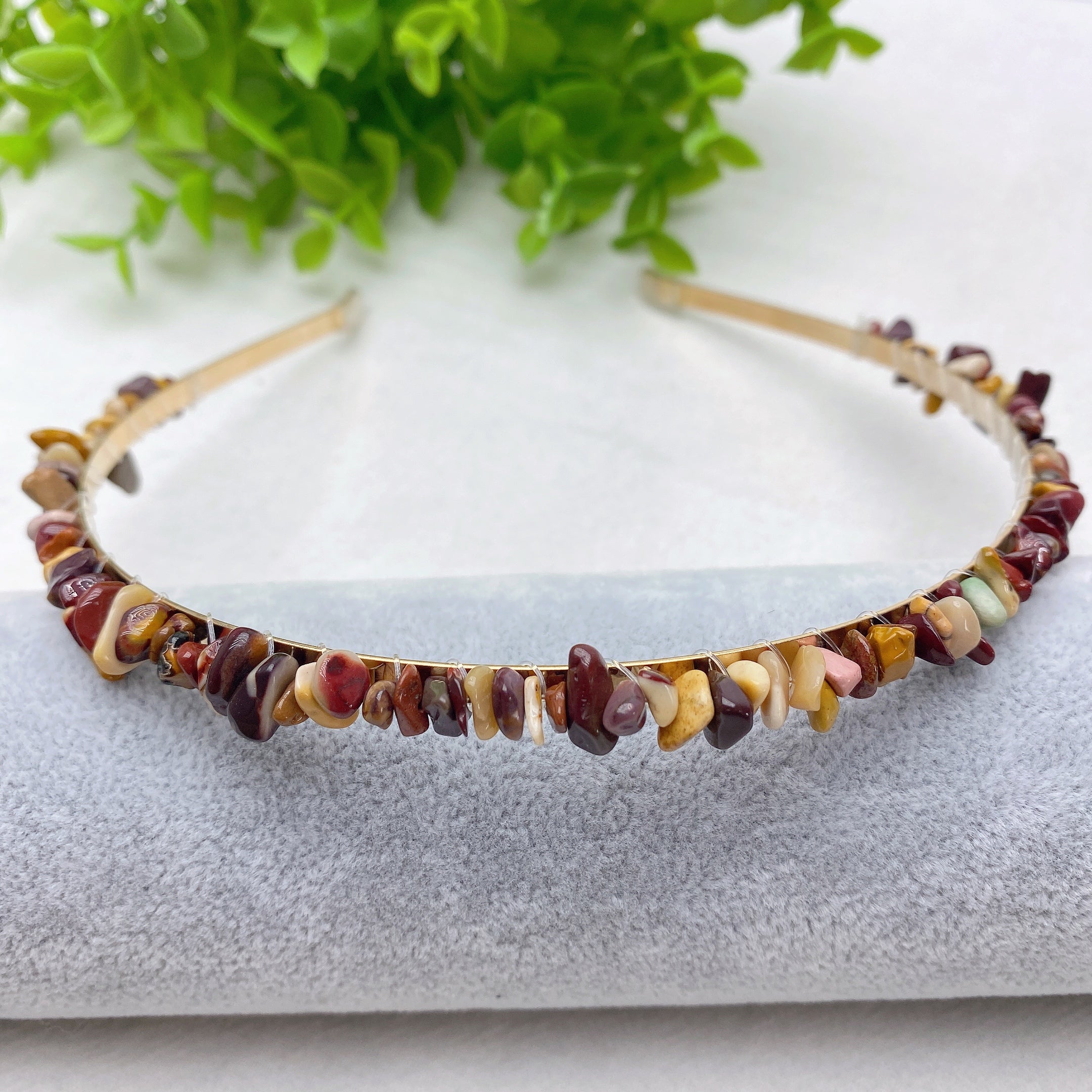 Mixed Crystal Healing Hair Band with Natural Stones