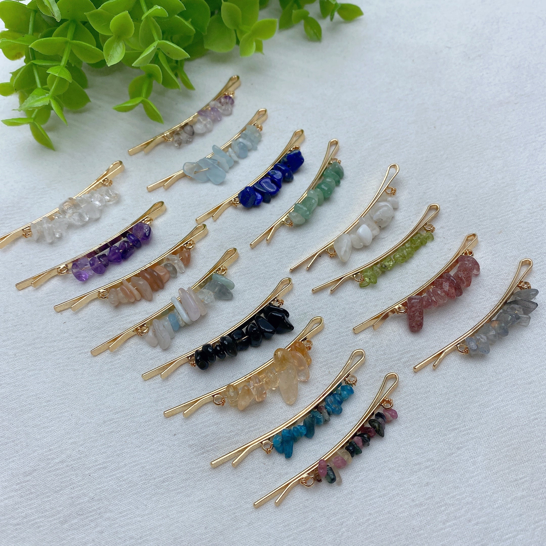 Mixed Crystal Healing Hairpin 2.3in | Chinese Hairpin