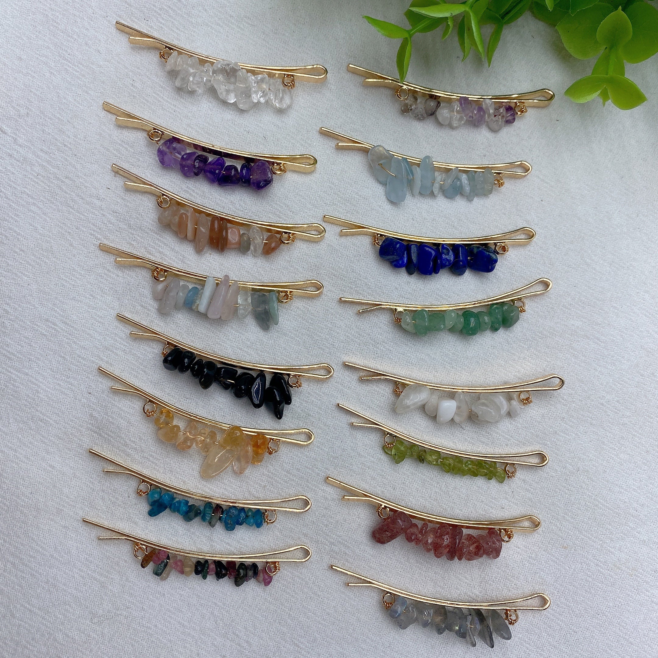 Mixed Crystal Healing Hairpin 2.3in | Chinese Hairpin