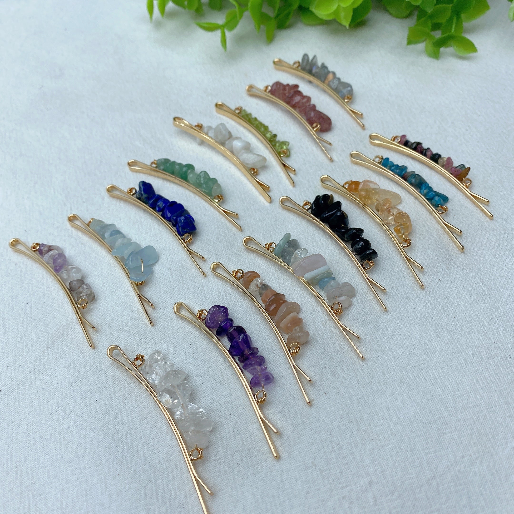 Mixed Crystal Healing Hairpin 2.3in | Chinese Hairpin