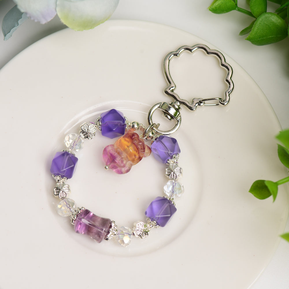 Mixed Crystal Healing Keychain for Home Decor & Spiritual Energy