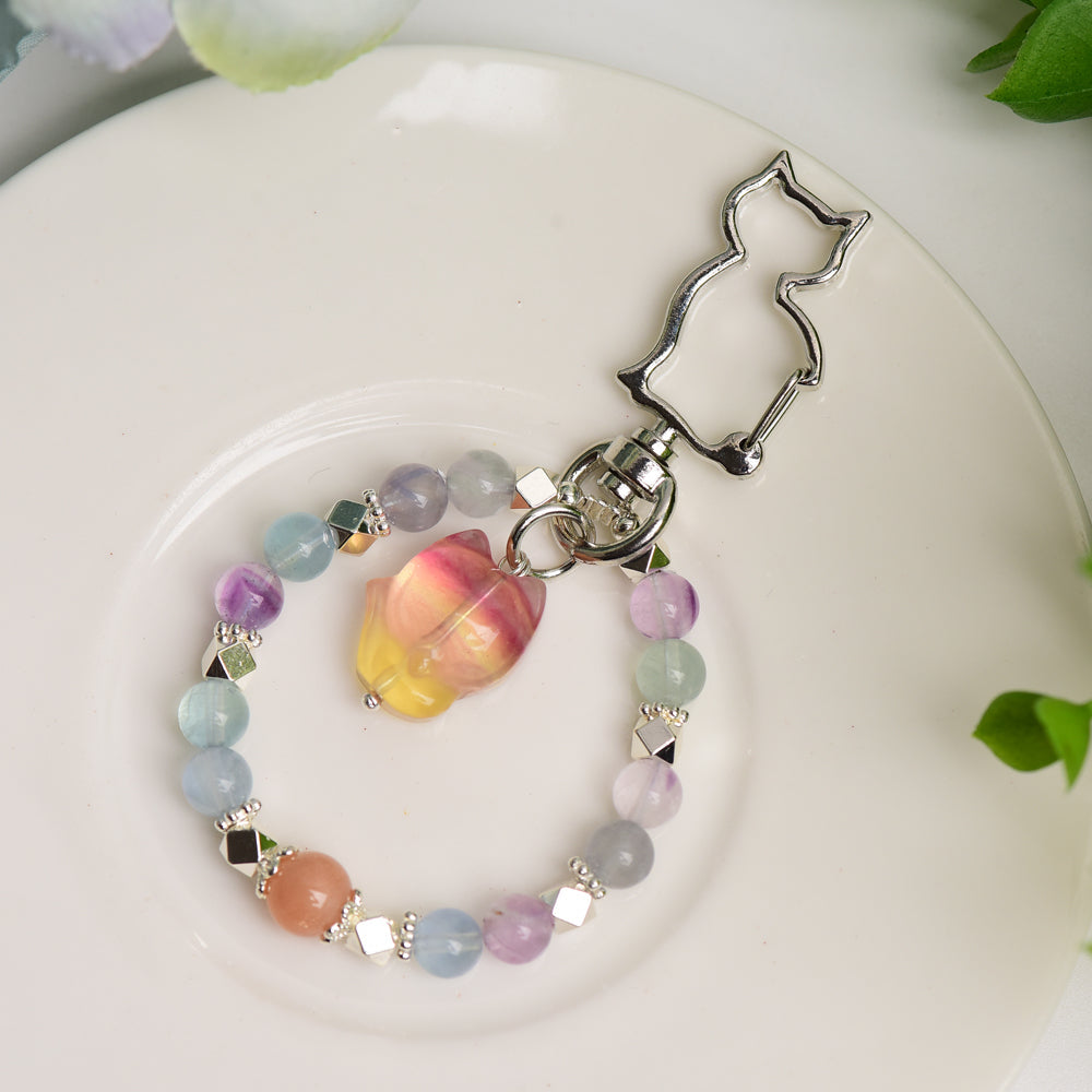 Mixed Crystal Healing Keychain for Home Decor & Spiritual Energy