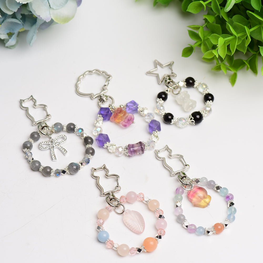 Mixed Crystal Healing Keychain for Home Decor & Spiritual Energy