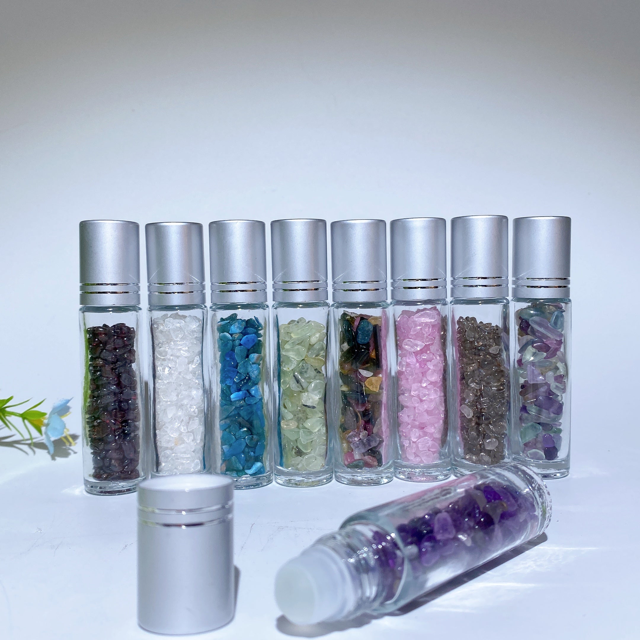 Mixed Crystal Healing Oil Roller | 3.3 Inch Healing Stone
