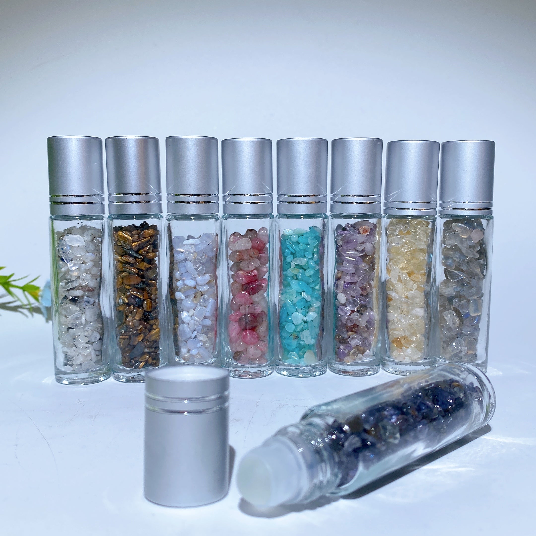 Mixed Crystal Healing Oil Roller | 3.3 Inch Healing Stone