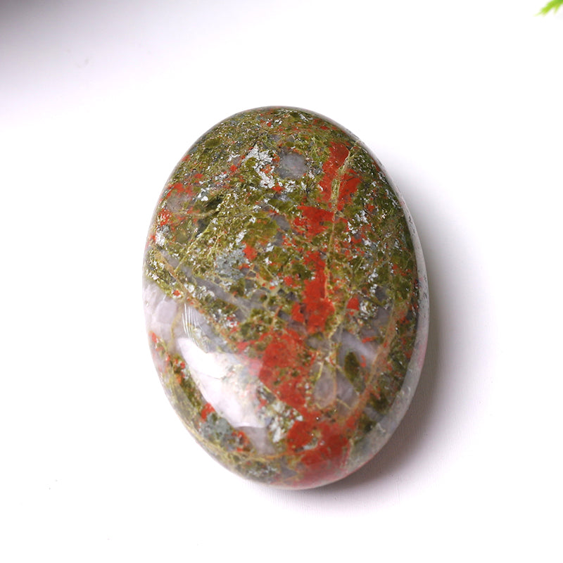 Mixed Crystal Healing Palm Stone 1.5-Inch Energy Tool