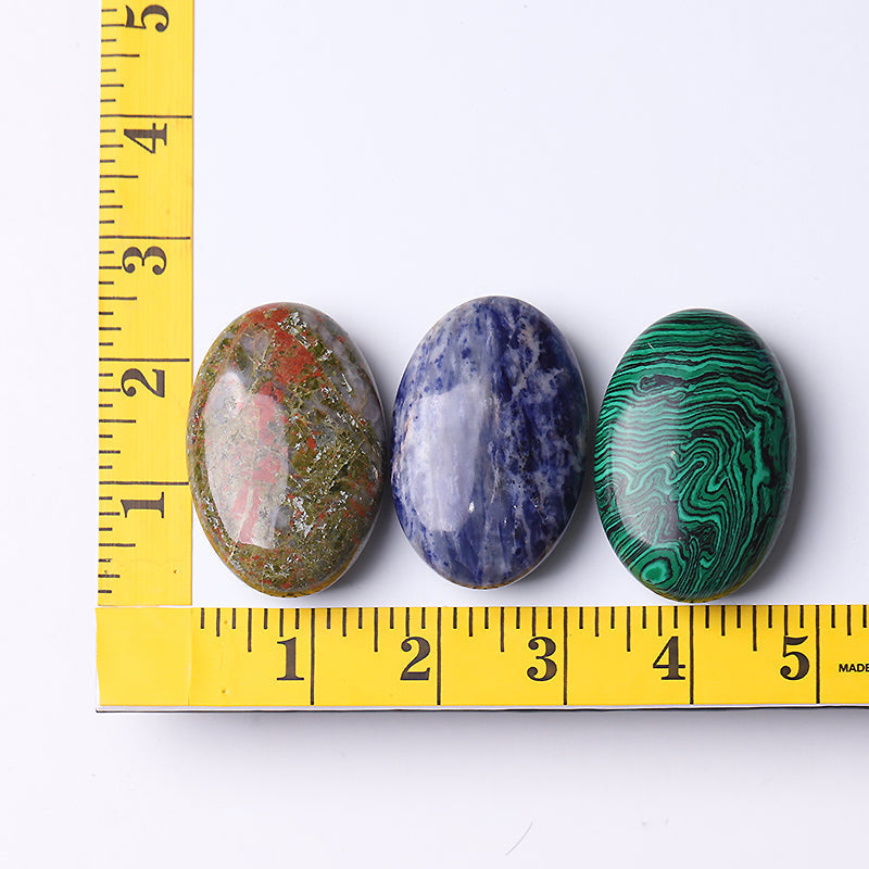 Mixed Crystal Healing Palm Stone 1.5-Inch Energy Tool