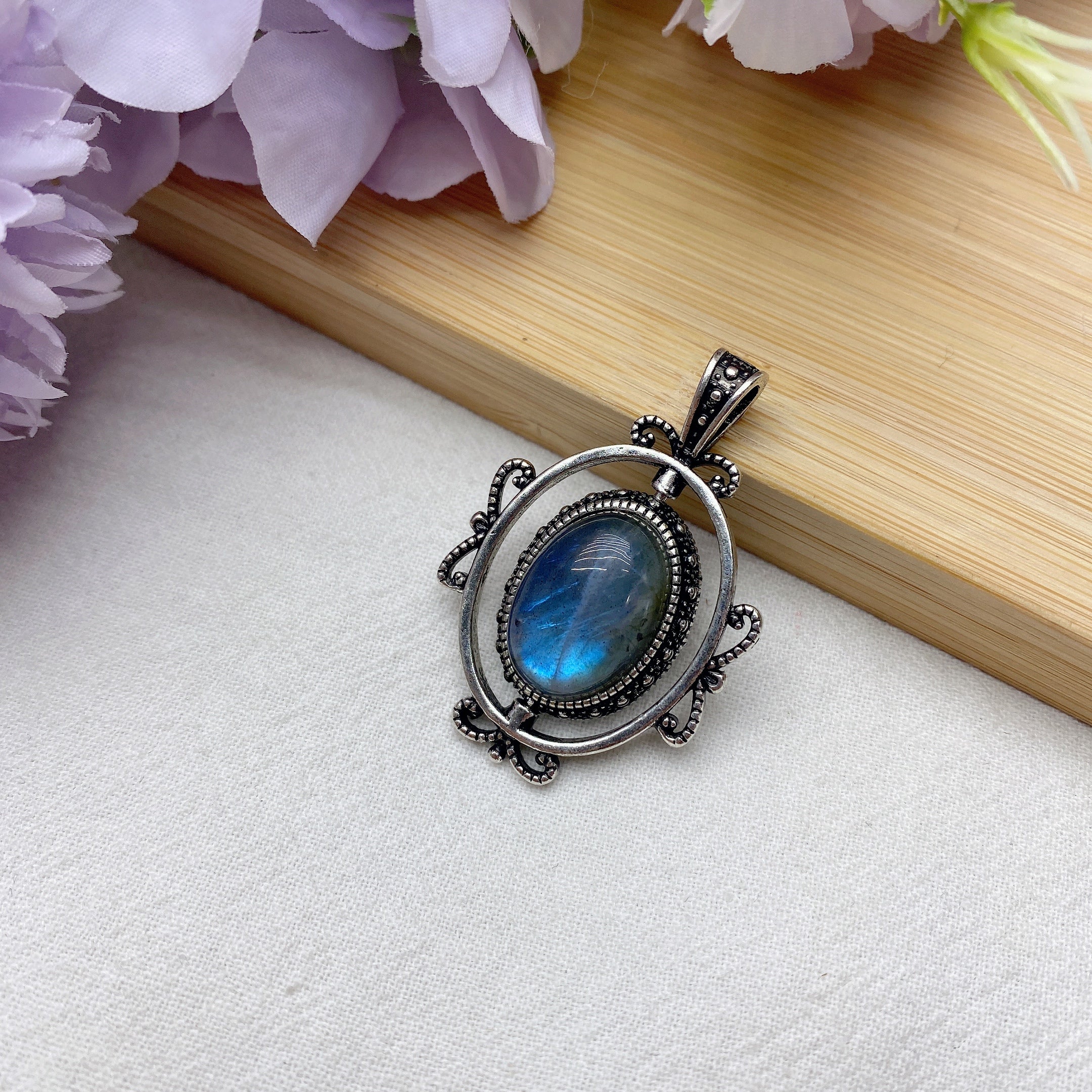 Mixed Crystal Healing Pendant | Spiritual Necklace 1.6 inch