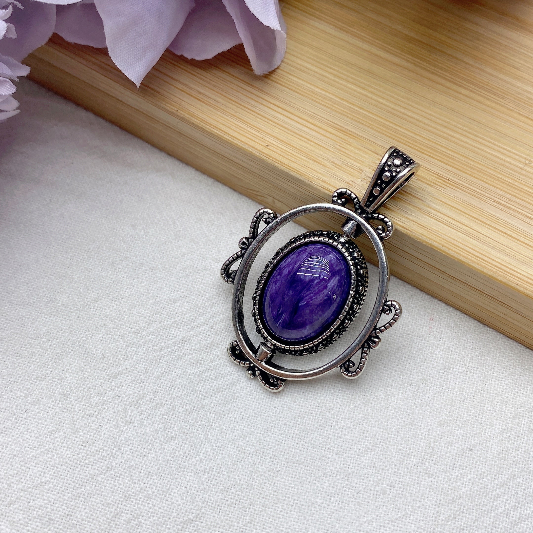 Mixed Crystal Healing Pendant | Spiritual Necklace 1.6 inch