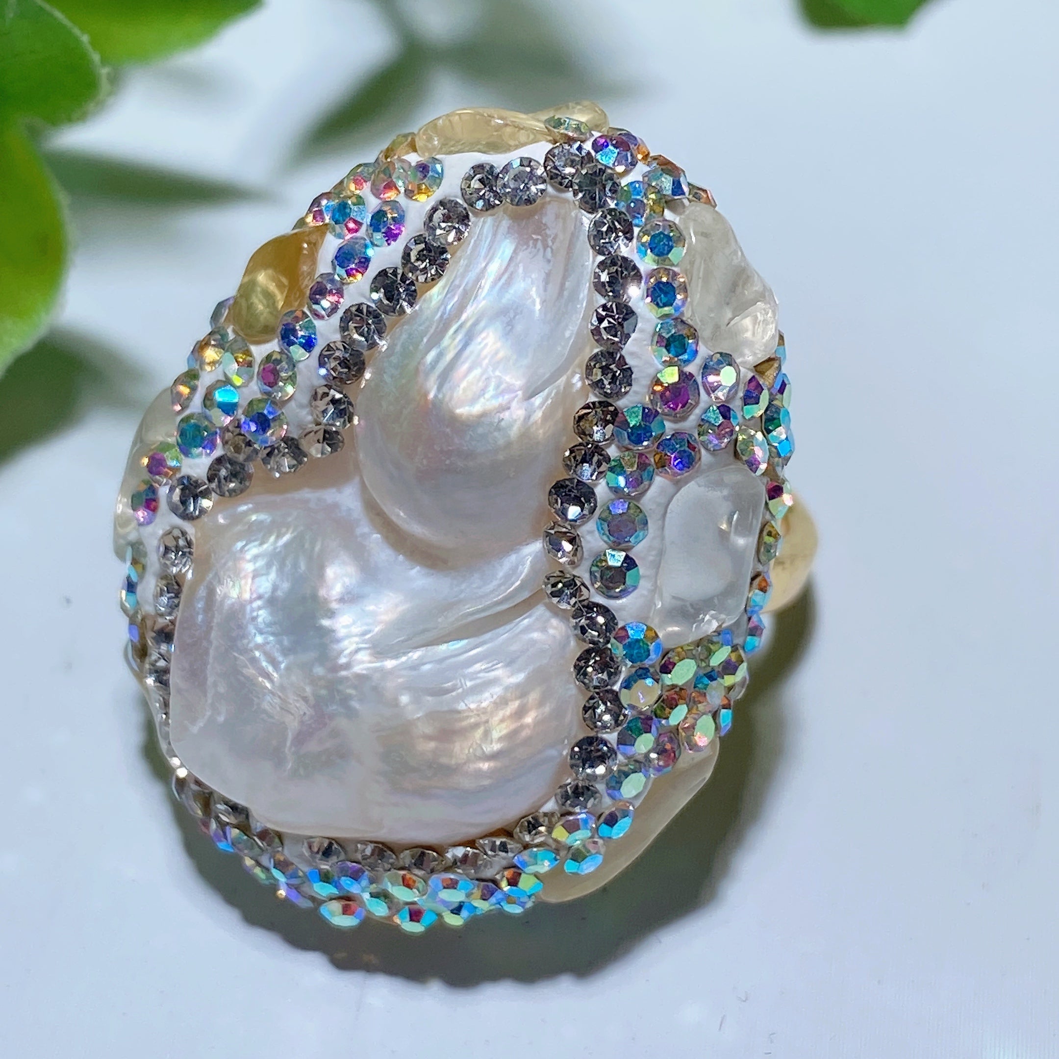 Mixed Crystal Healing Rings | Raw Stones 1.1 Inch - Spiritual