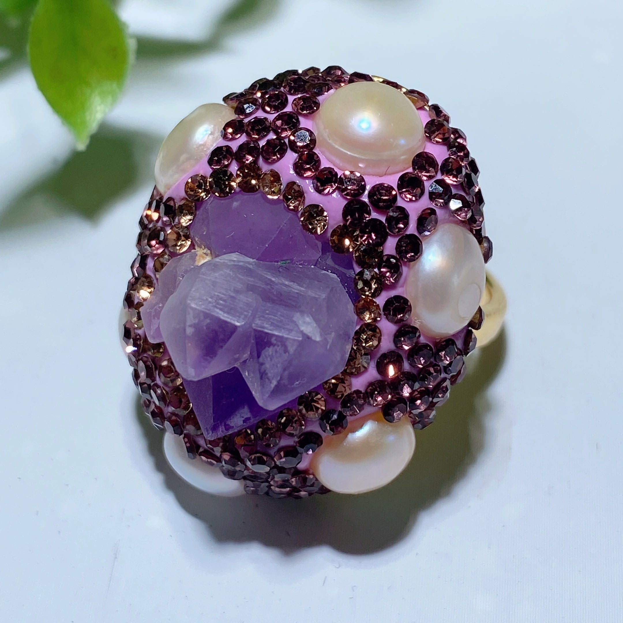 Mixed Crystal Healing Rings | Raw Stones 1.1 Inch - Spiritual