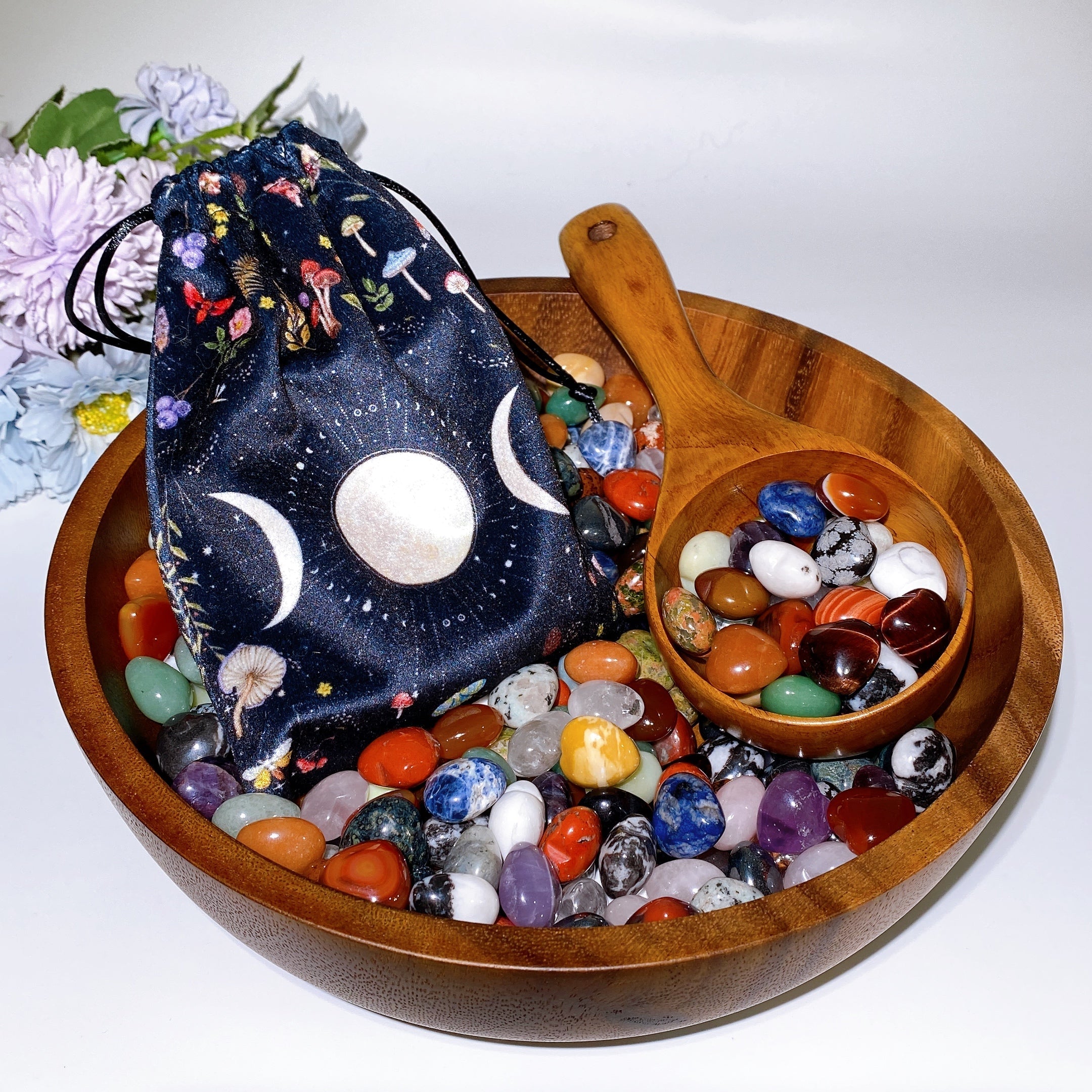 Mixed Crystal Heart Scoop 2cm with Bonus Large Hearts