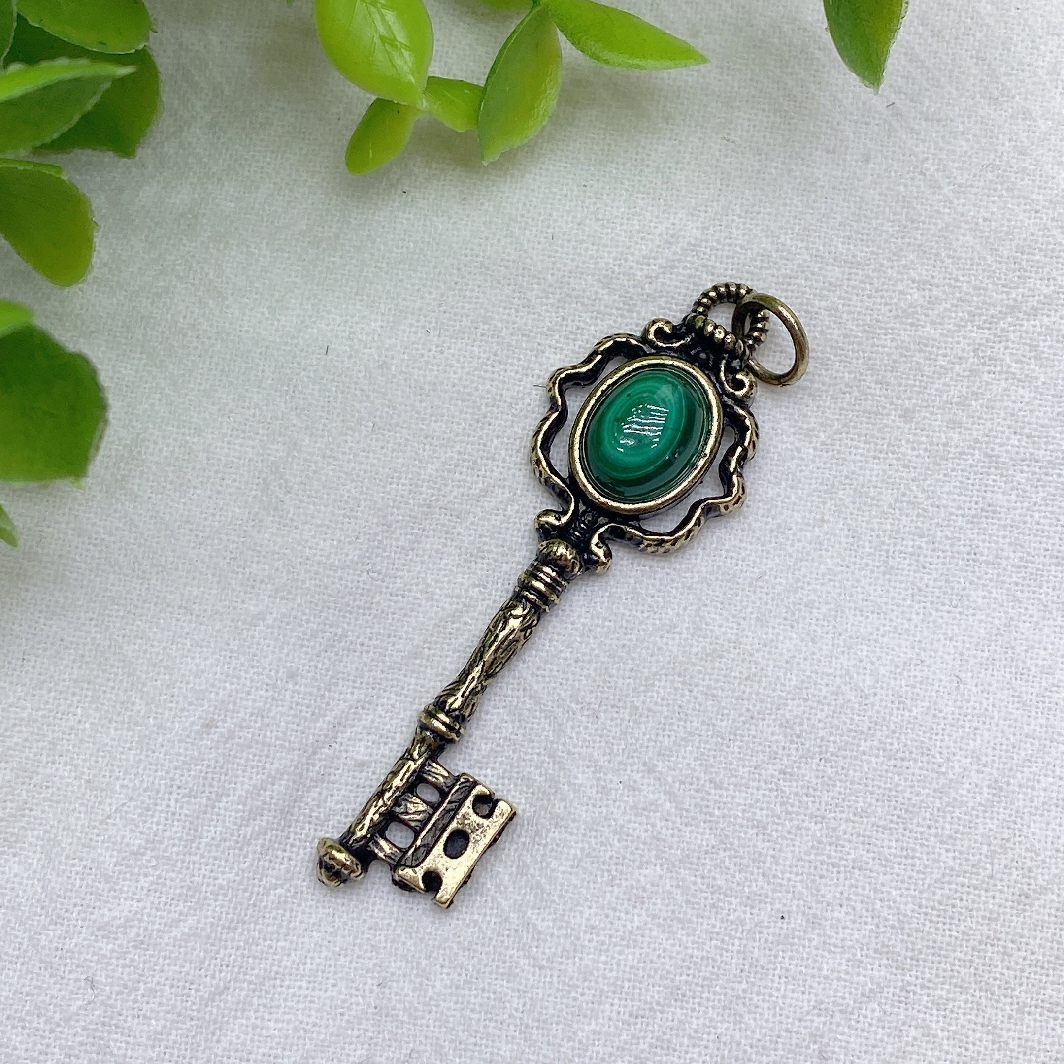 Mixed Crystal Key Pendant Spiritual Necklace 1.6in Healing