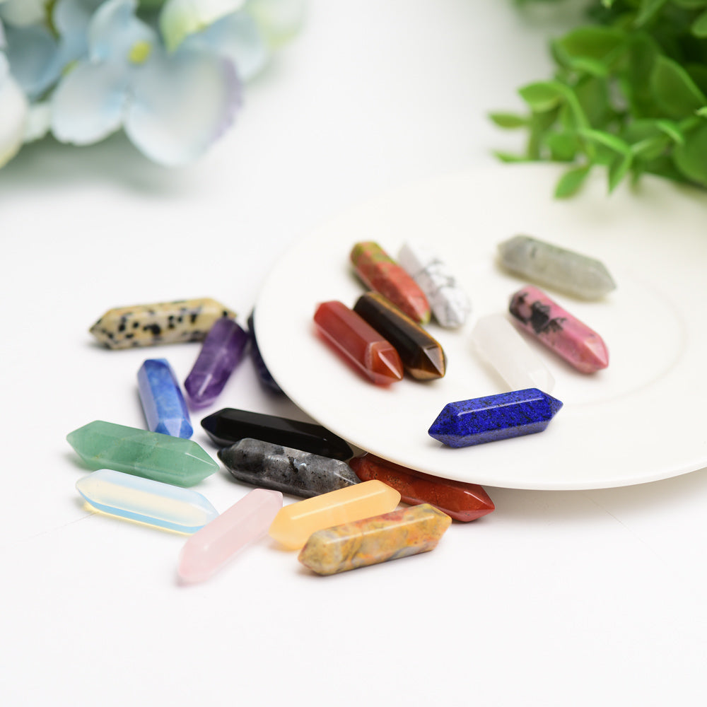 Mixed Crystal Mini Double Terminated Point 1.2in for Jewelry